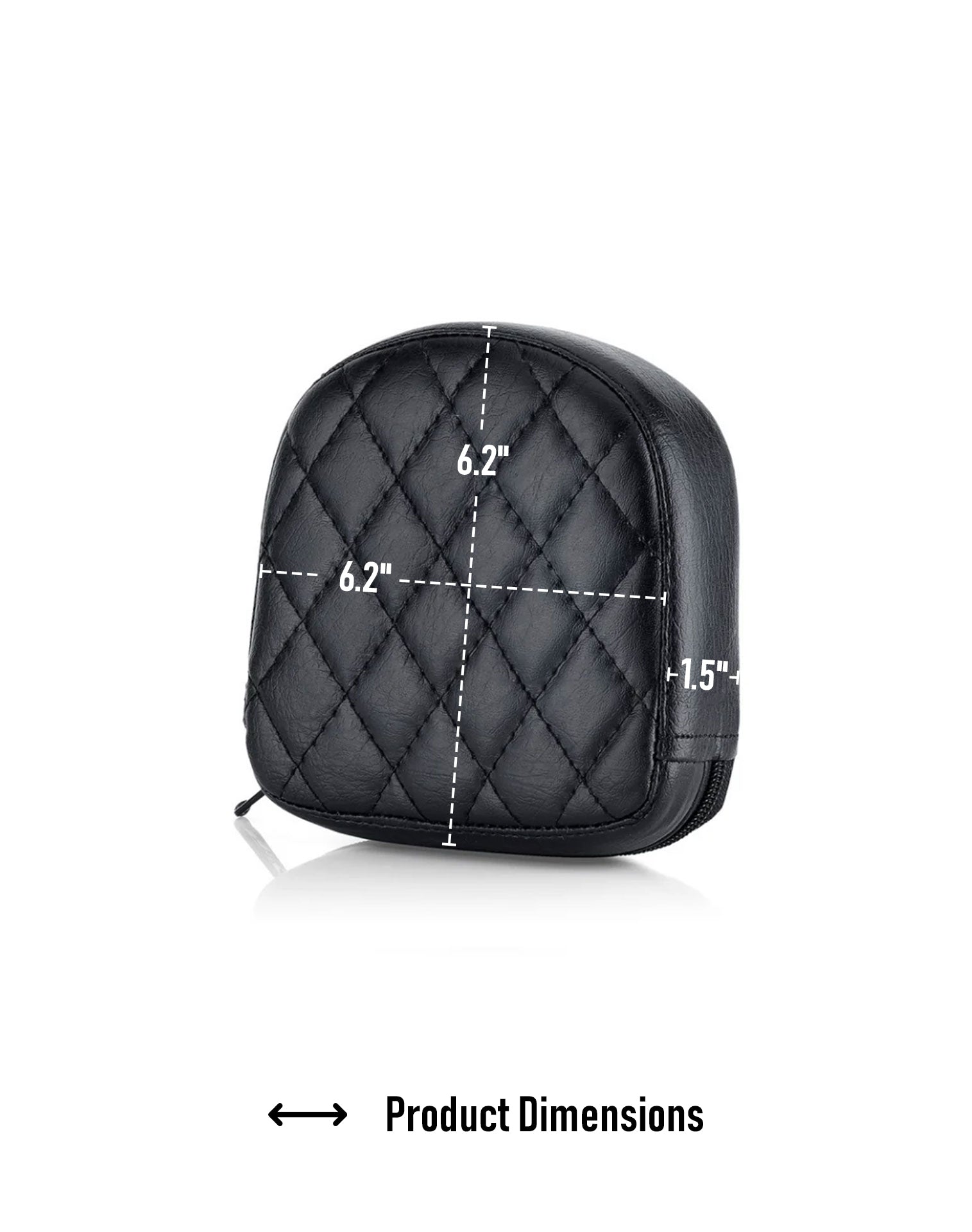 Viking Iron Born Diamond Stitch Leather Short Motorcycle Sissy Bar Pad Dimensions