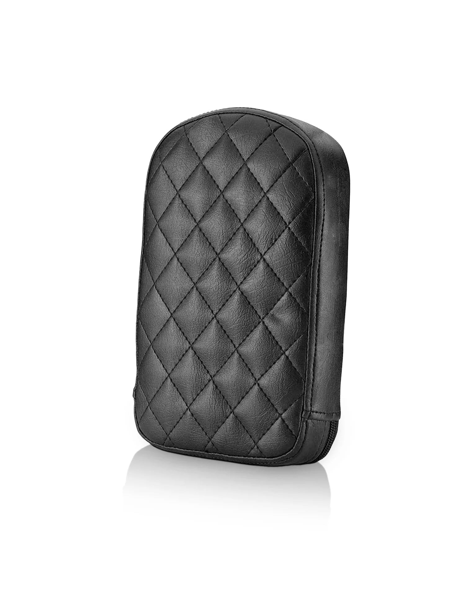 Universal Motorcycle Sissy Bar Backrest Cushion Pad - Synthetic Leather, Black, For Harley, Choppers, Touring Bikes