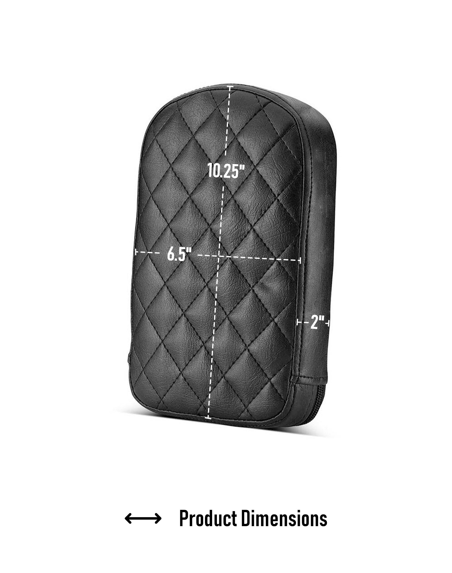 Viking Iron Born Diamond Stitch Leather Tall Motorcycle Sissy Bar Pad for Harley Davidson Dimensions