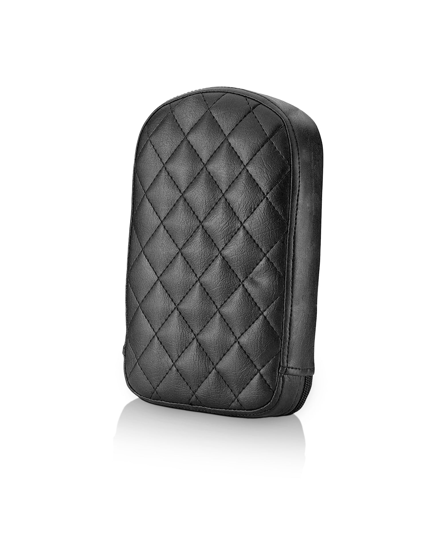 Viking Iron Born Diamond Stitch Leather Tall Motorcycle Sissy Bar Pad Main View