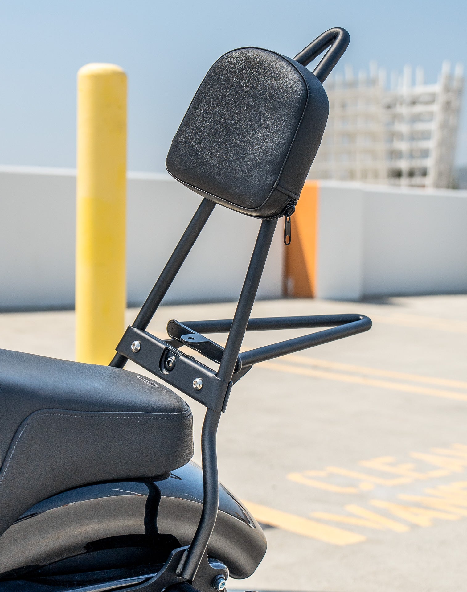 Iron Born Sissy Bar with Foldable Luggage Rack for Harley Sportster Forty Eight Matte Black v2