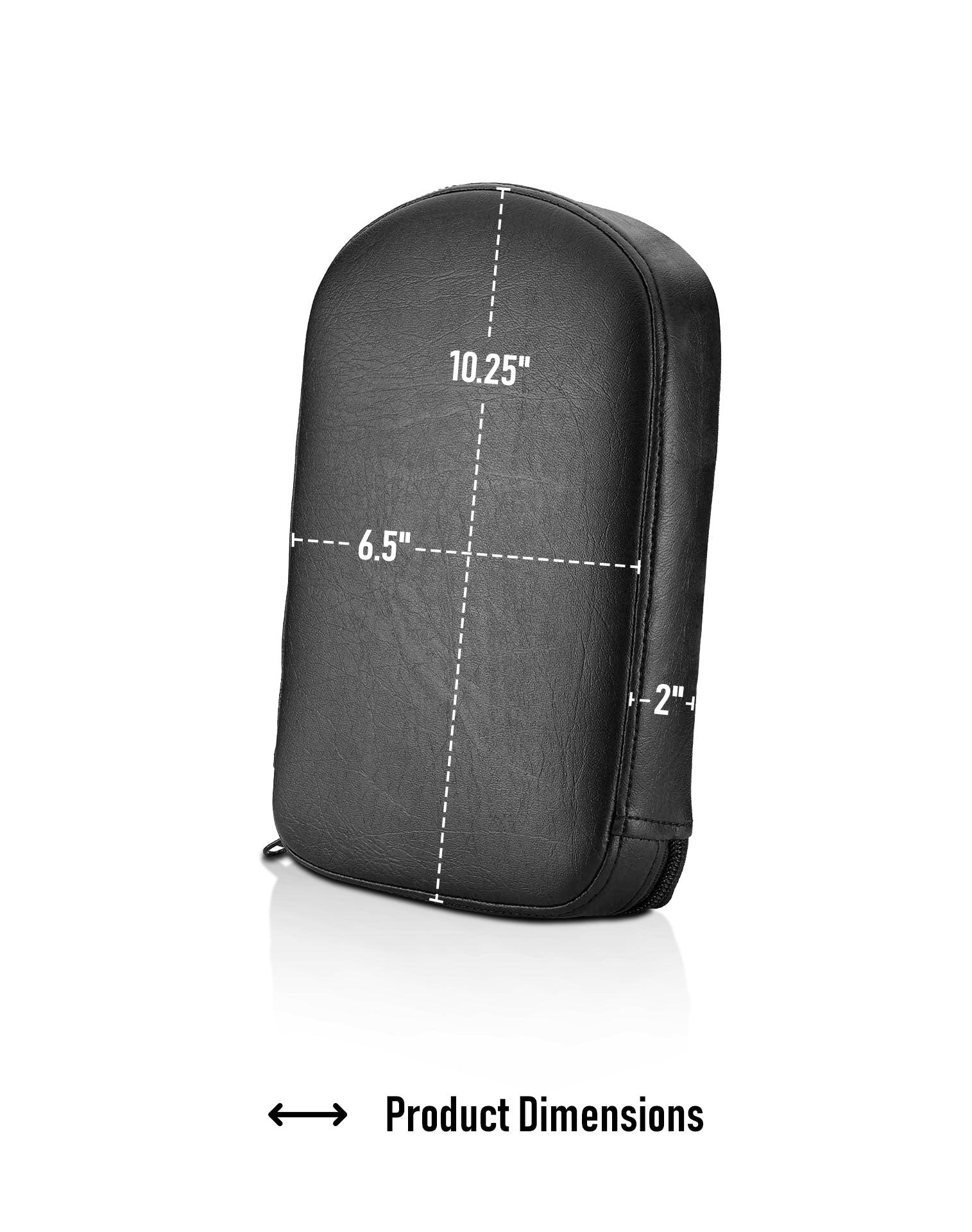 Viking Iron Born Plain Leather Tall Motorcycle Sissy Bar Pad for Harley Davidson Dimensions