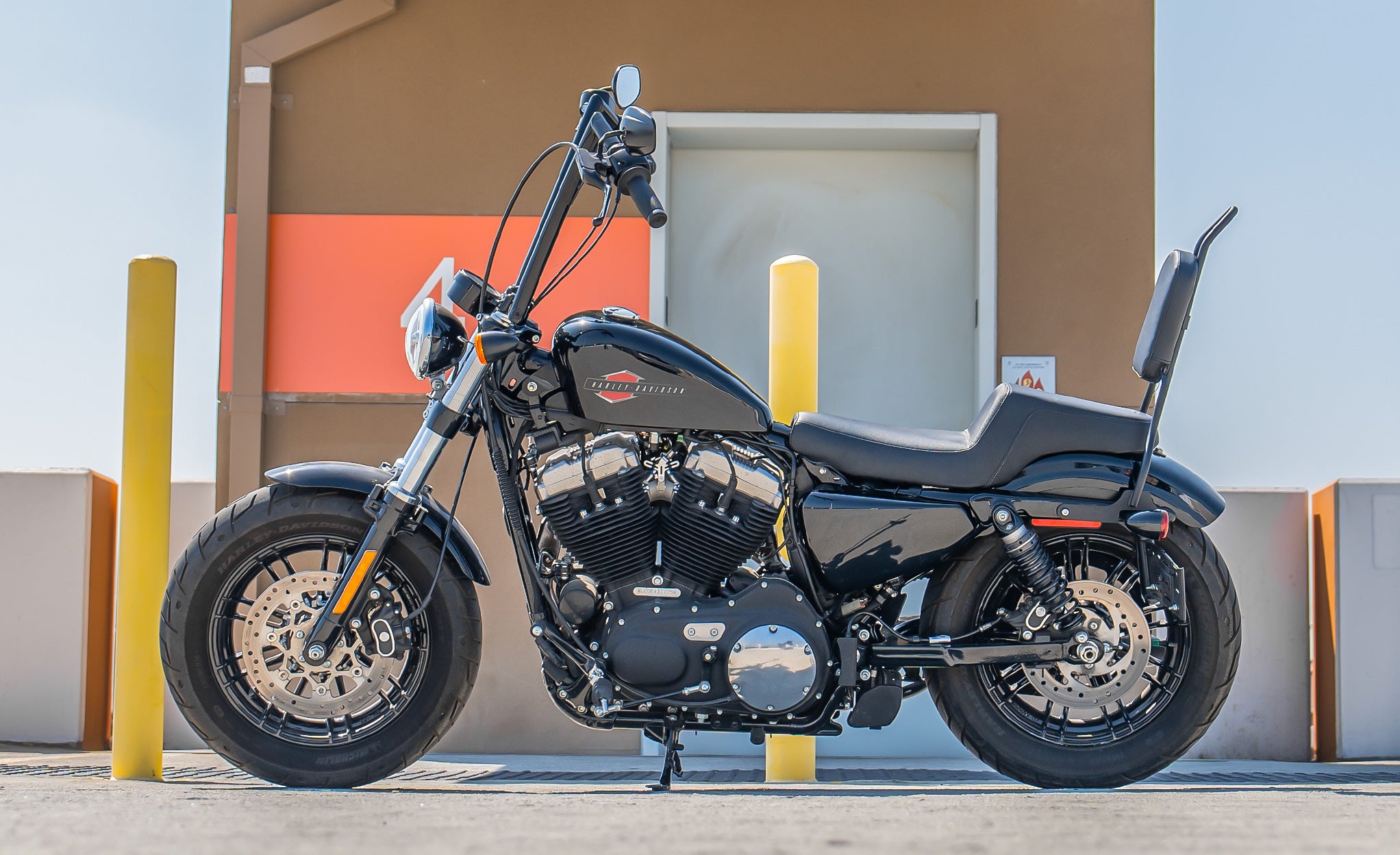 Viking Iron Born Plain Leather Tall Motorcycle Sissy Bar Pad for Harley Davidson @expand