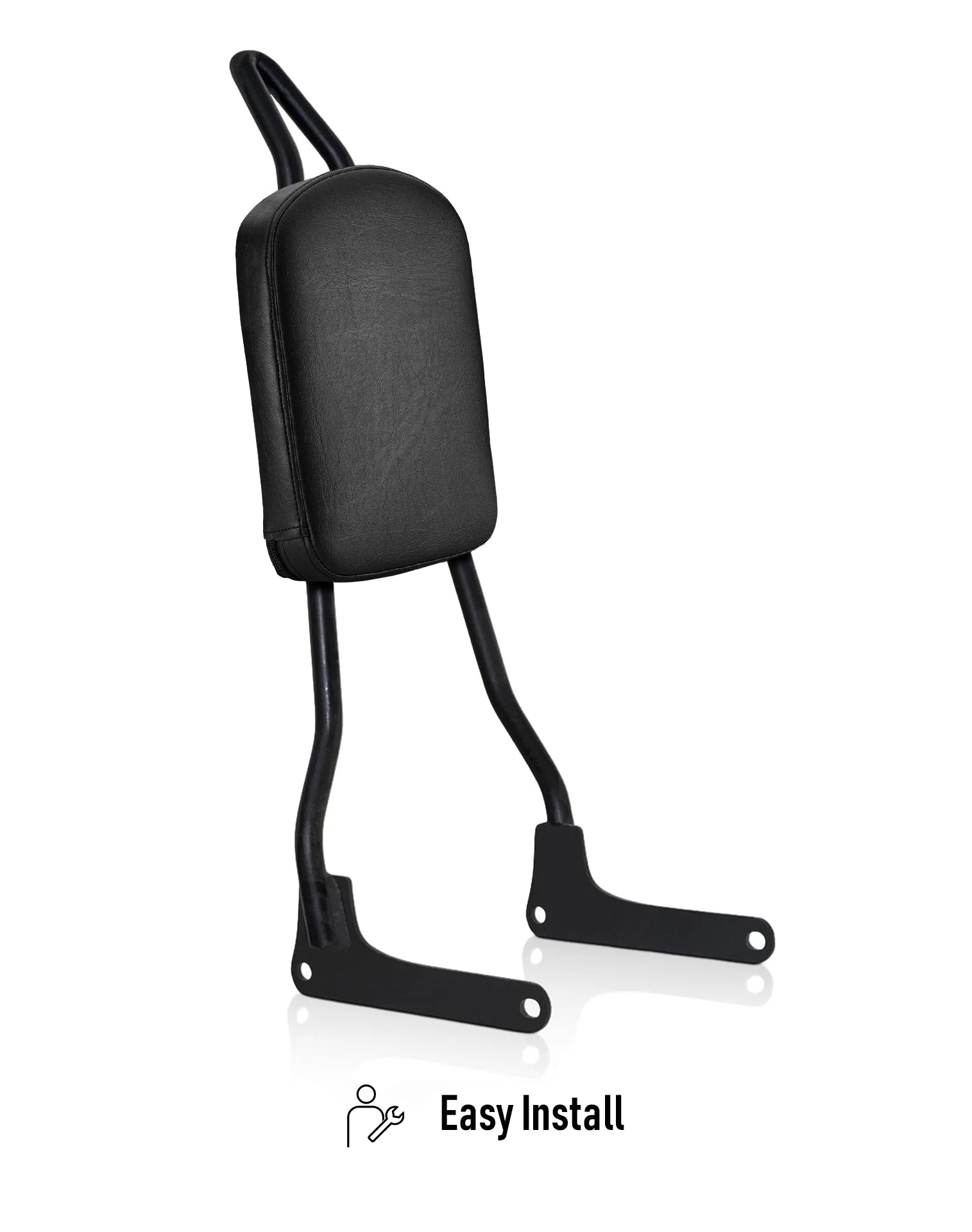 Viking Iron Born Plain Leather Tall Motorcycle Sissy Bar Pad Easy Install