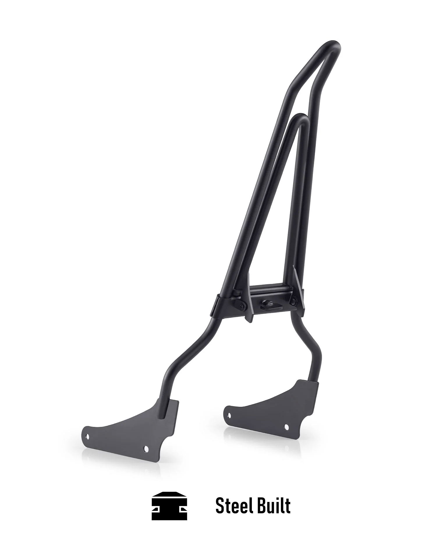 Iron Born Sissy Bar with Foldable Luggage Rack for Harley Sportster Nightster RH975/S Matte Black Steel Build