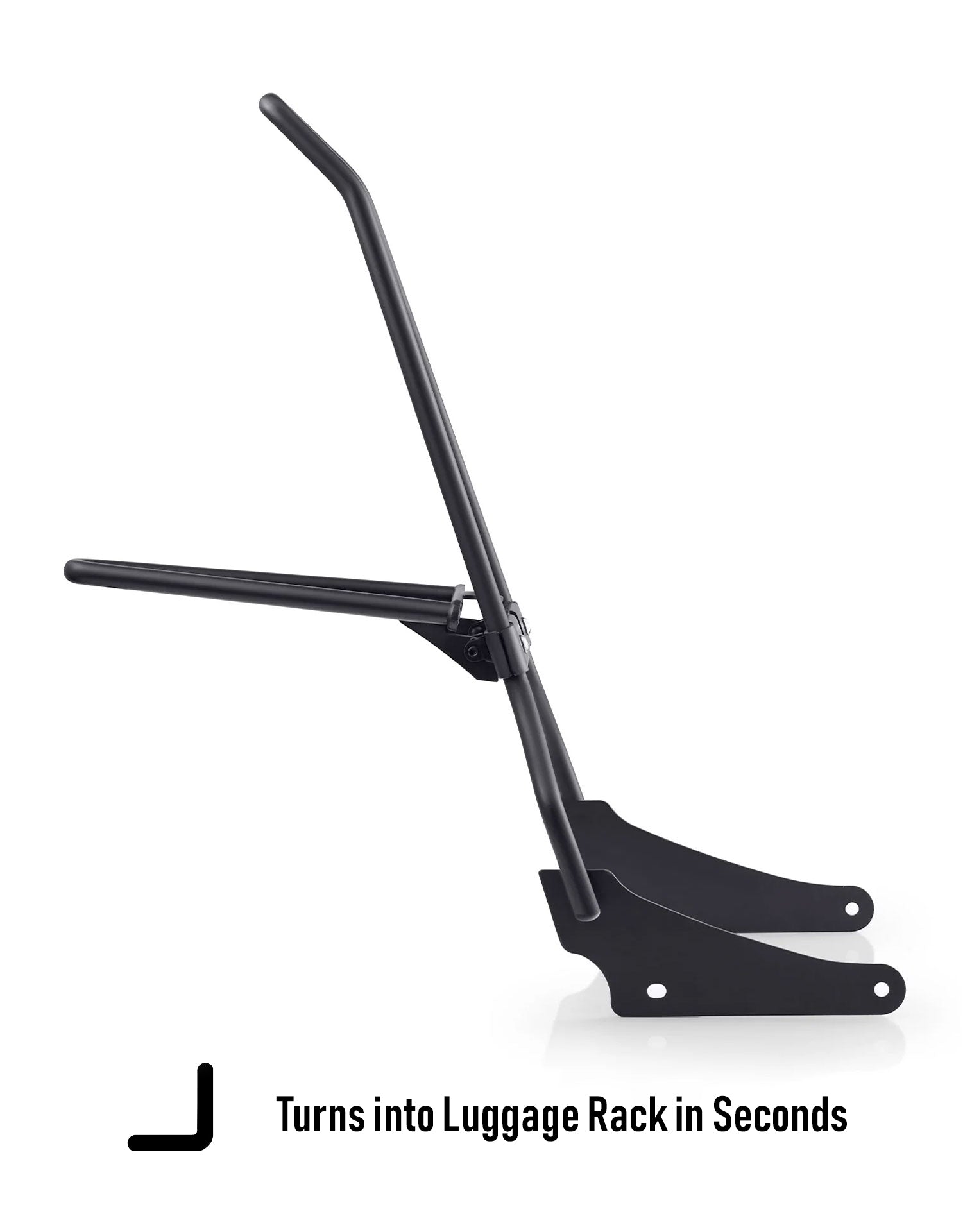 Iron Born Sissy Bar with Foldable Luggage Rack for Harley Sportster Nightster RH975/S Matte Black Turns into Luggage Rack in Secound