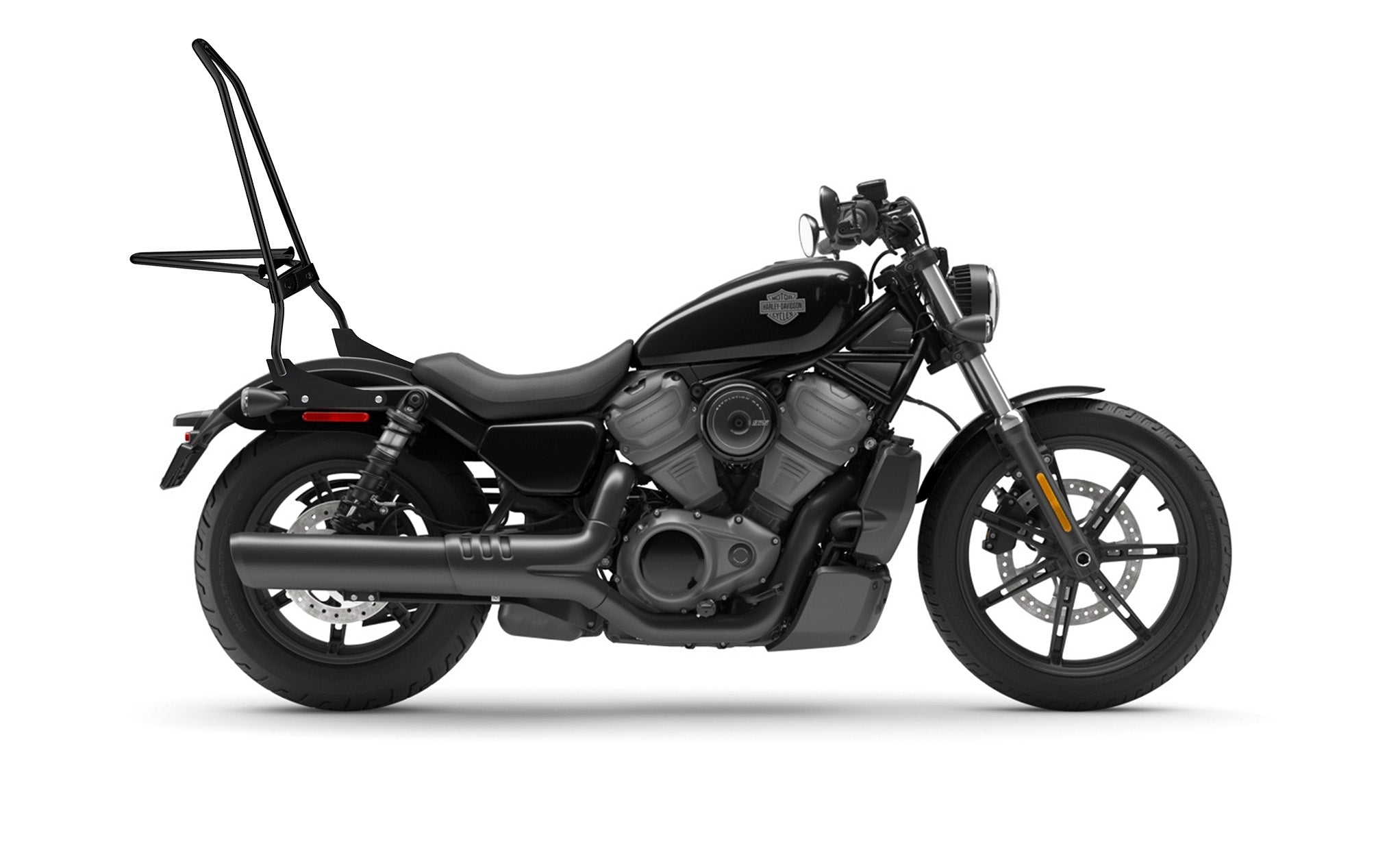 Iron Born Sissy Bar with Foldable Luggage Rack for Harley Sportster Nightster RH975/S Matte Black Luggage Rack on Bike View @expand