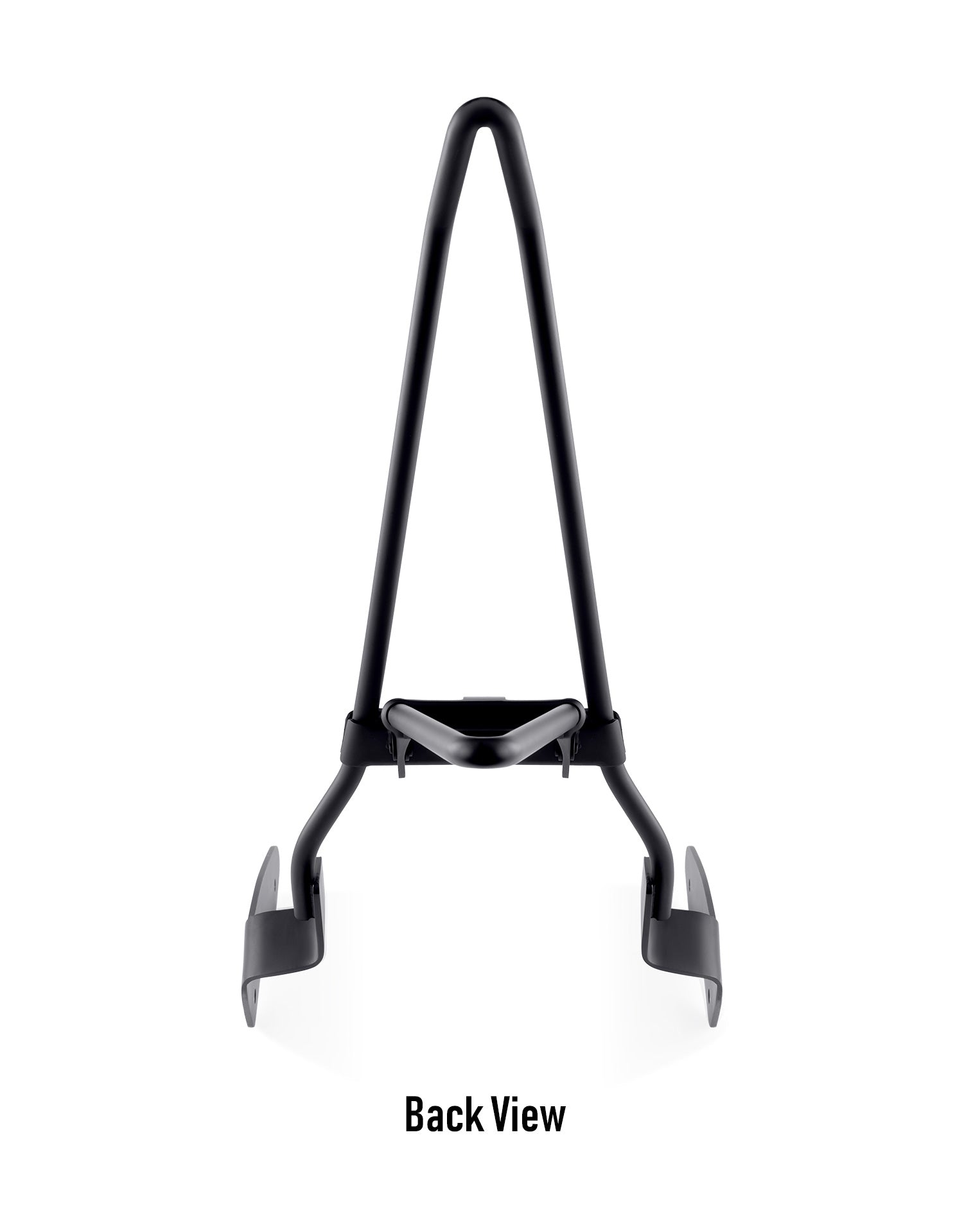 Iron Born Blade 25" Sissy Bar with Foldable Luggage Rack Matte Black Back View