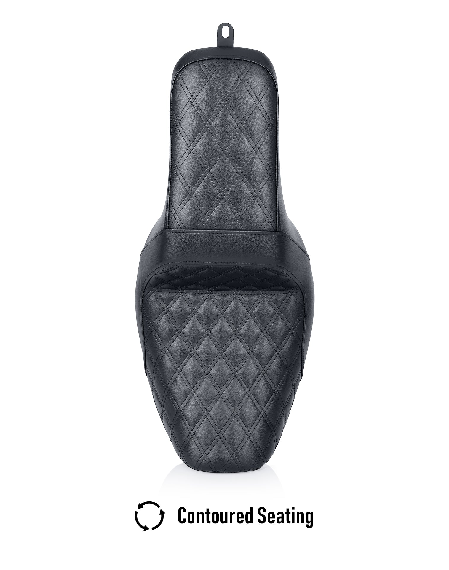 Iron Born Diamond Stitch 2-Up Seat for Harley Dyna Street Bob FXDB/I Black Contoured Seating