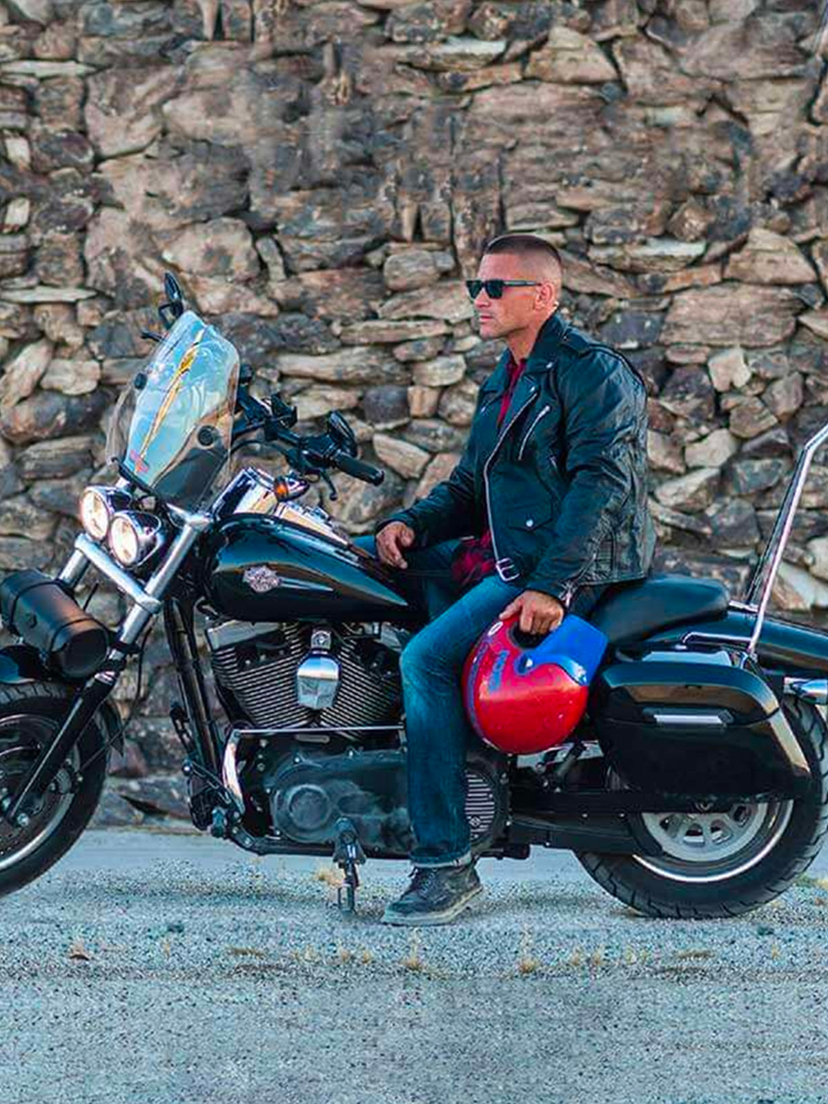 Saddlebags for Kawasaki Mean Streak 1600 verticle