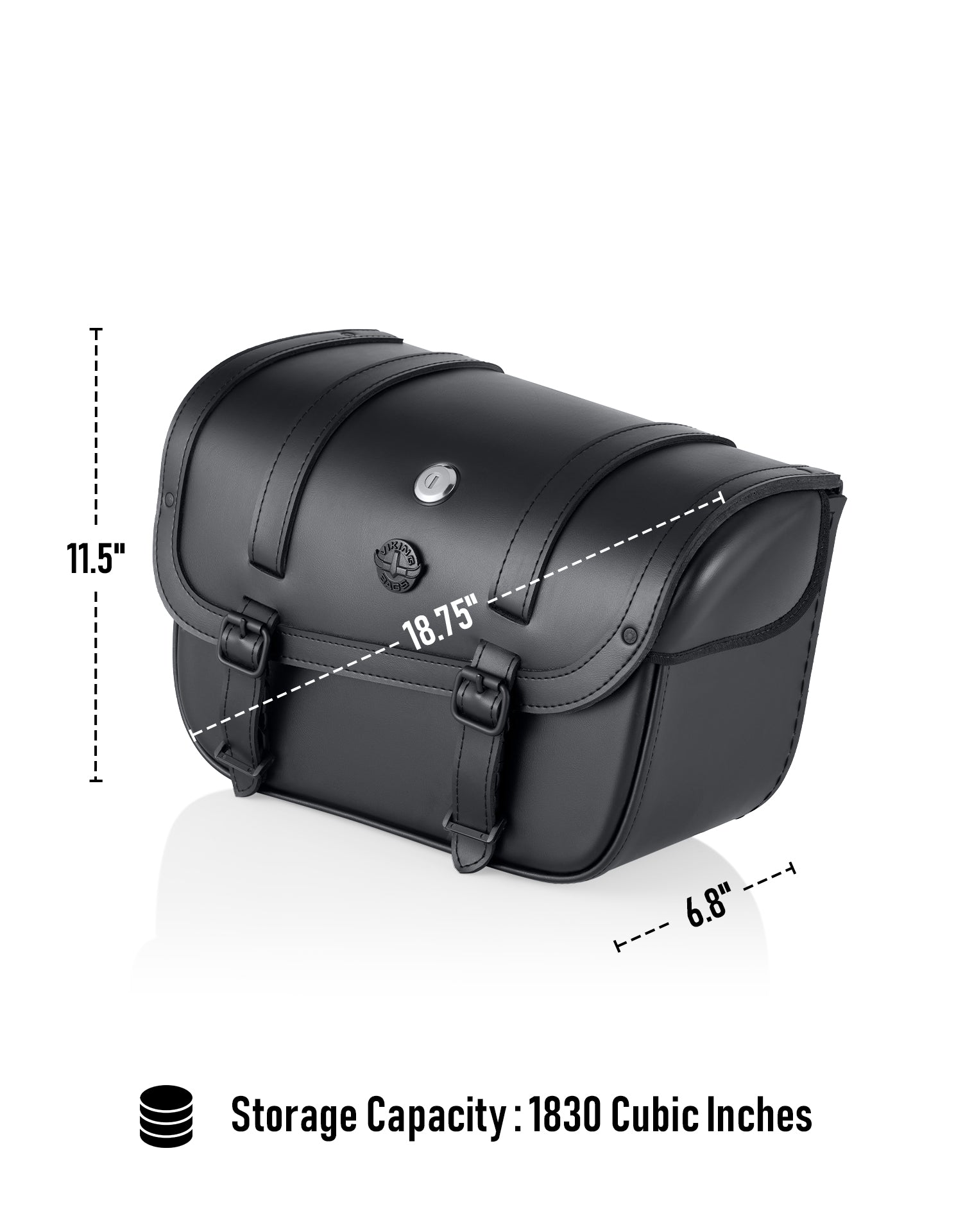 30L - Kronan Large BMW R18 Leather Saddlebags Storage Capacity
