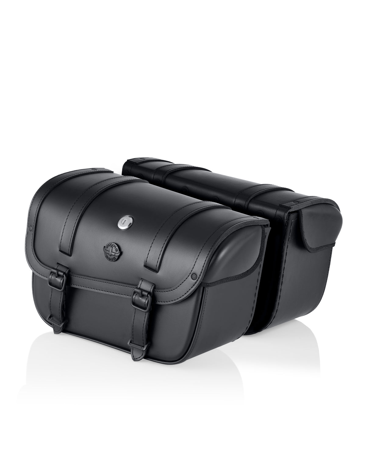 30L - Kronan Large Kawasaki Vulcan 900 Classic Motorcycle Leather Saddlebags Main View