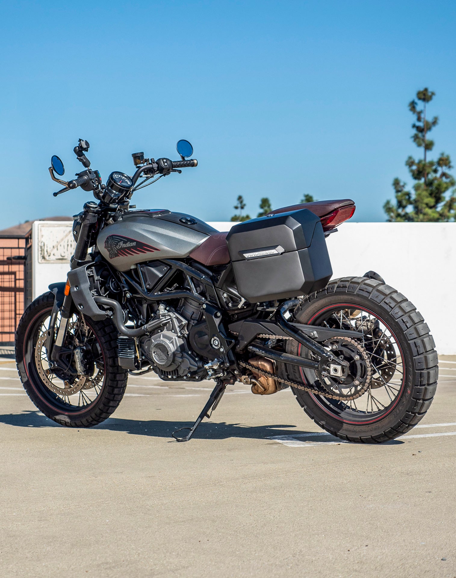 10L - Outlaw Quick Mount Small Indian FTR 1200 Matte Hard Solo Saddlebag (Left Only) v1