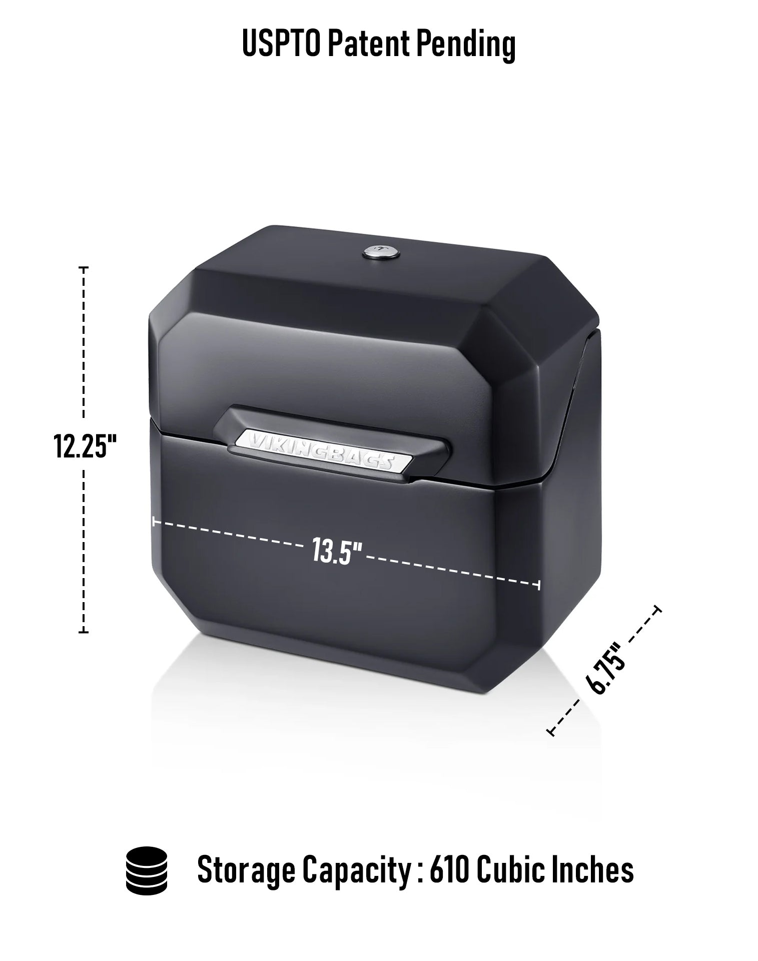 10L - Outlaw Quick Mount Small Triumph Scrambler 1200 Matte Hard Solo Saddlebag (Left Only) Storage Capacity