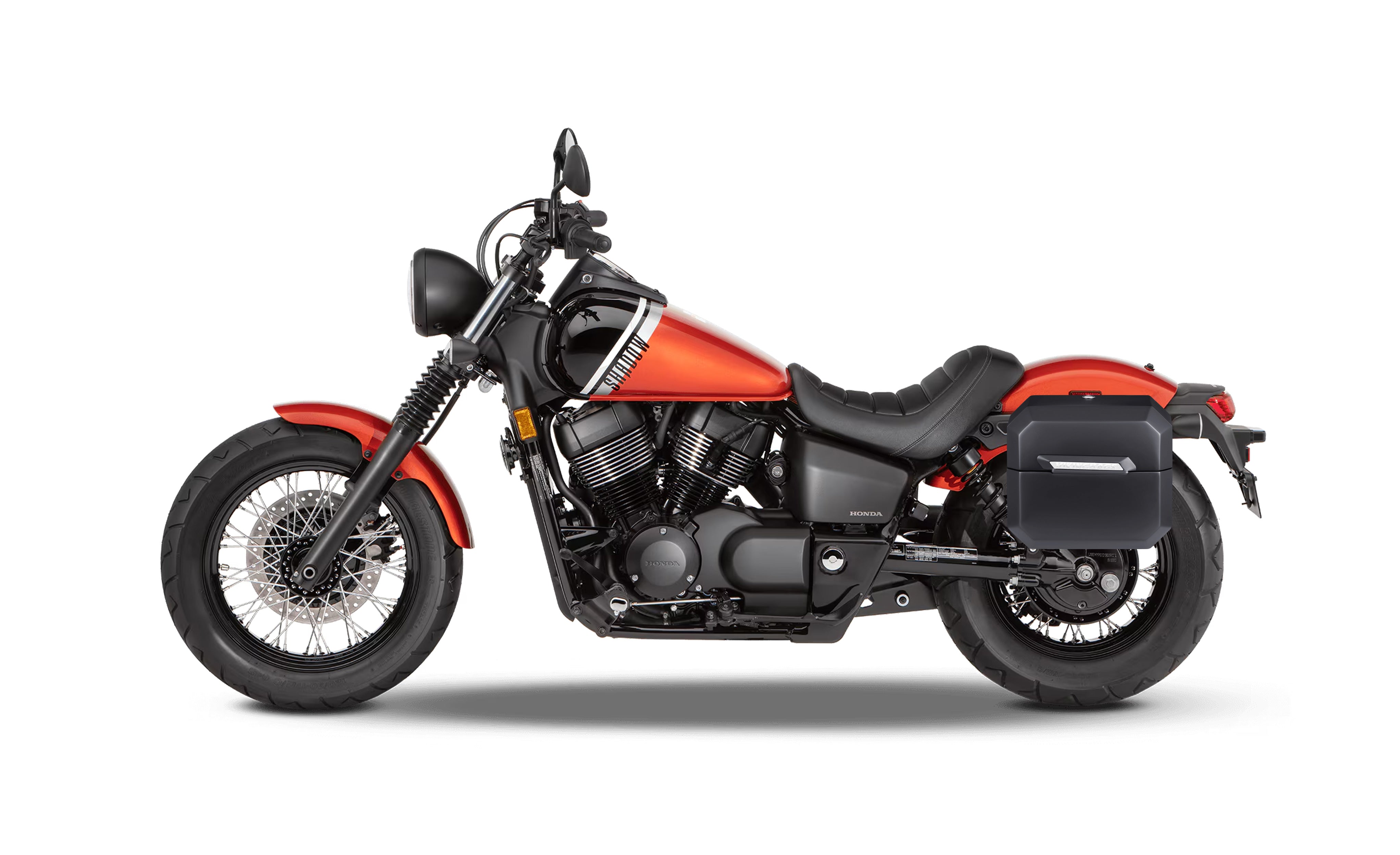20L - Outlaw Quick-Mount Small 2024+ Honda Shadow Phantom 750 Matte Hard Saddlebags Bag on Bike @expand
