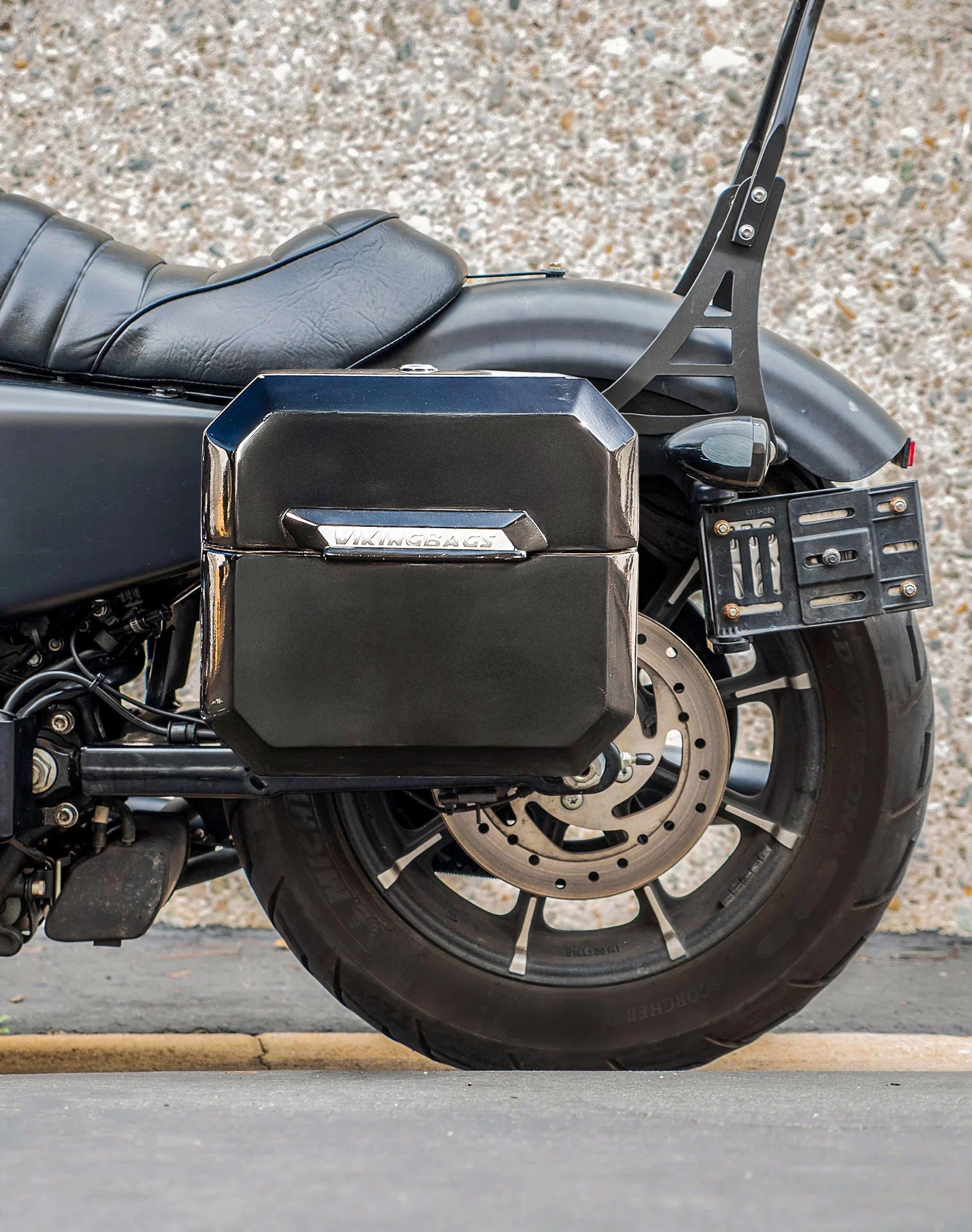 20L - Outlaw Quick-Mount Small Harley Sportster 883 Iron XL883N Painted Hard Saddlebags Lifestyle