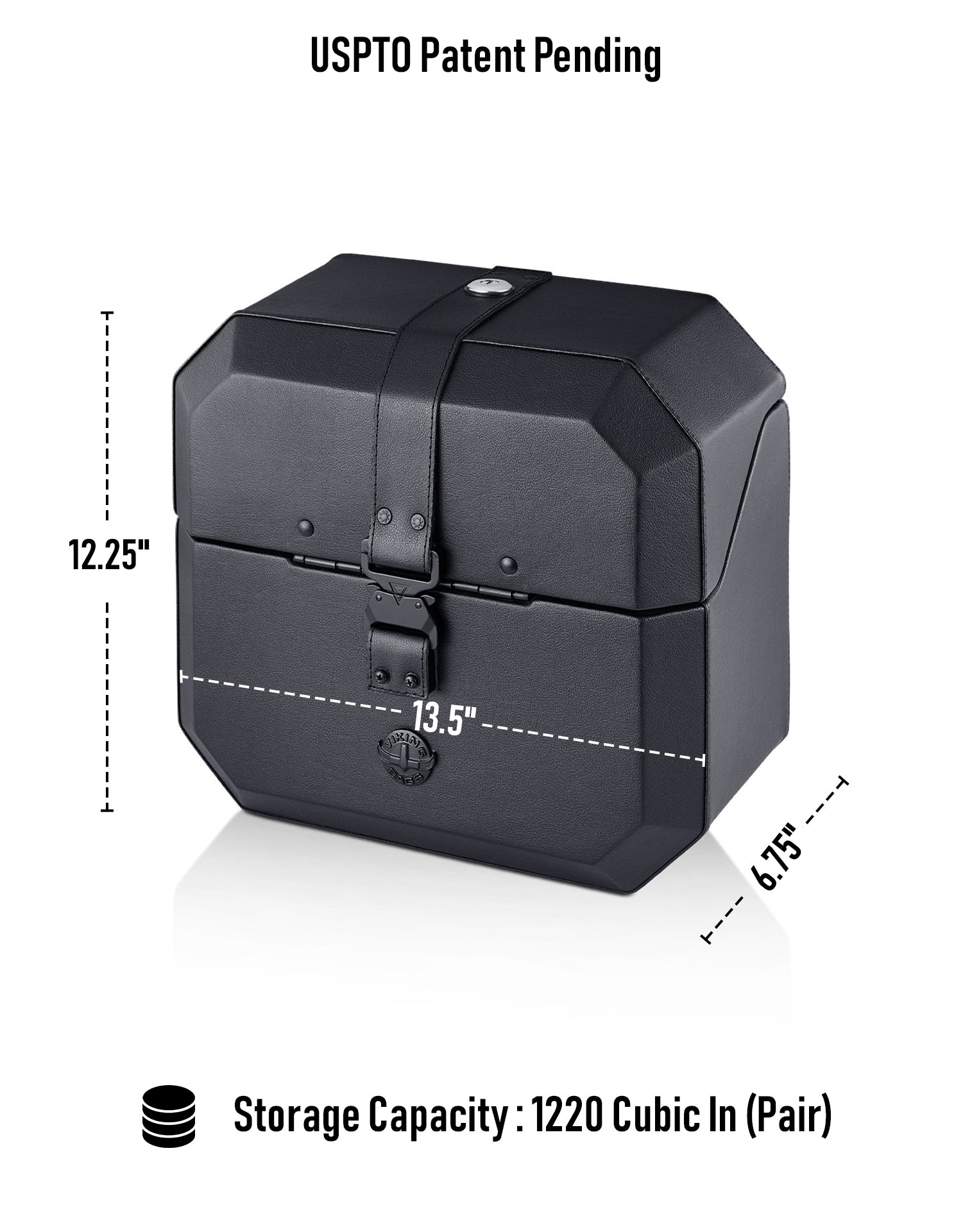 20L - Outlaw Quick-Mount Small Honda 750 Shadow Aero Leather Wrapped Hard Saddlebags Storage Capacity