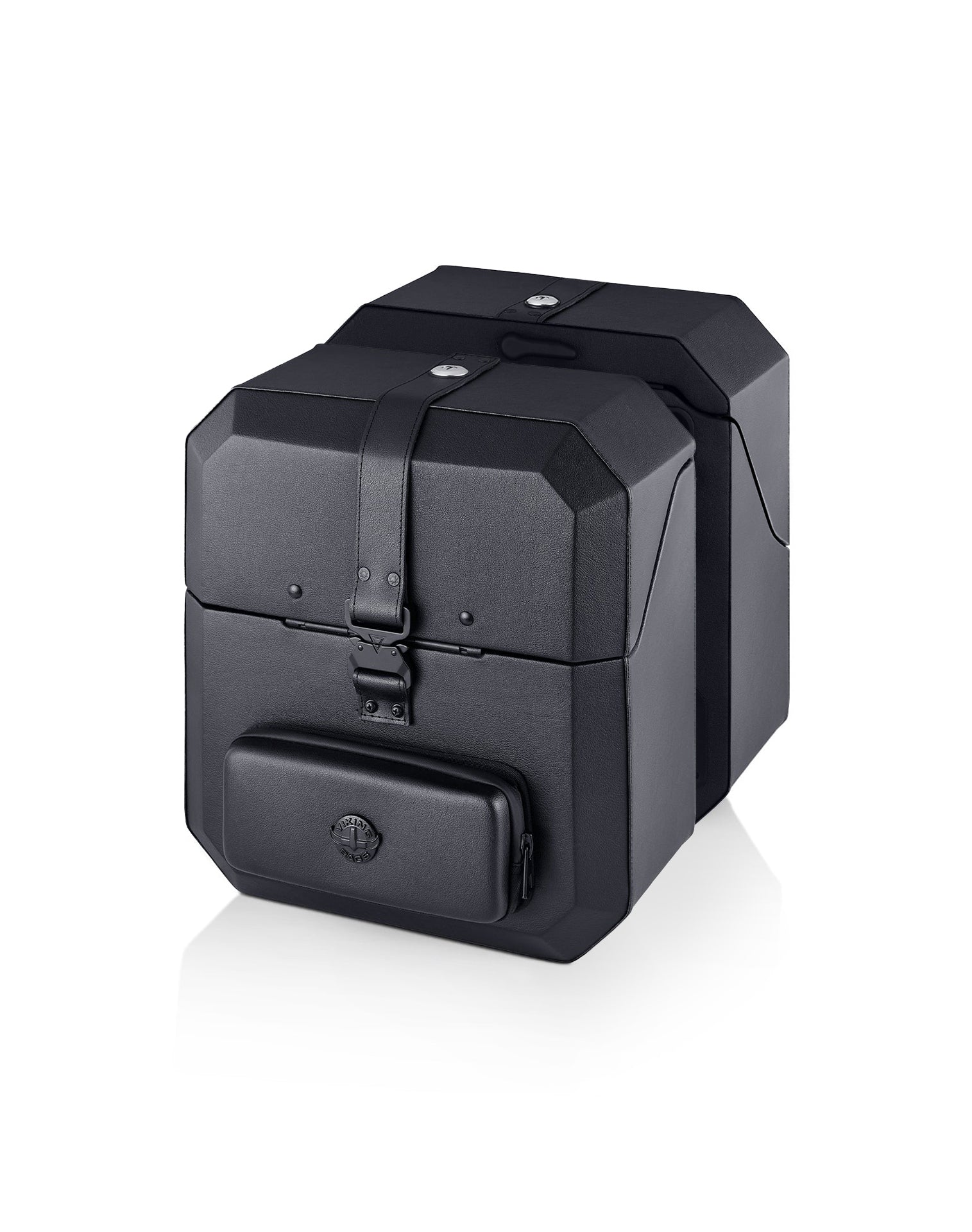 Black means ケースアメカジ Viking 30L Outlaw Quick-Mount Kawasaki W800 Hard Saddlebags