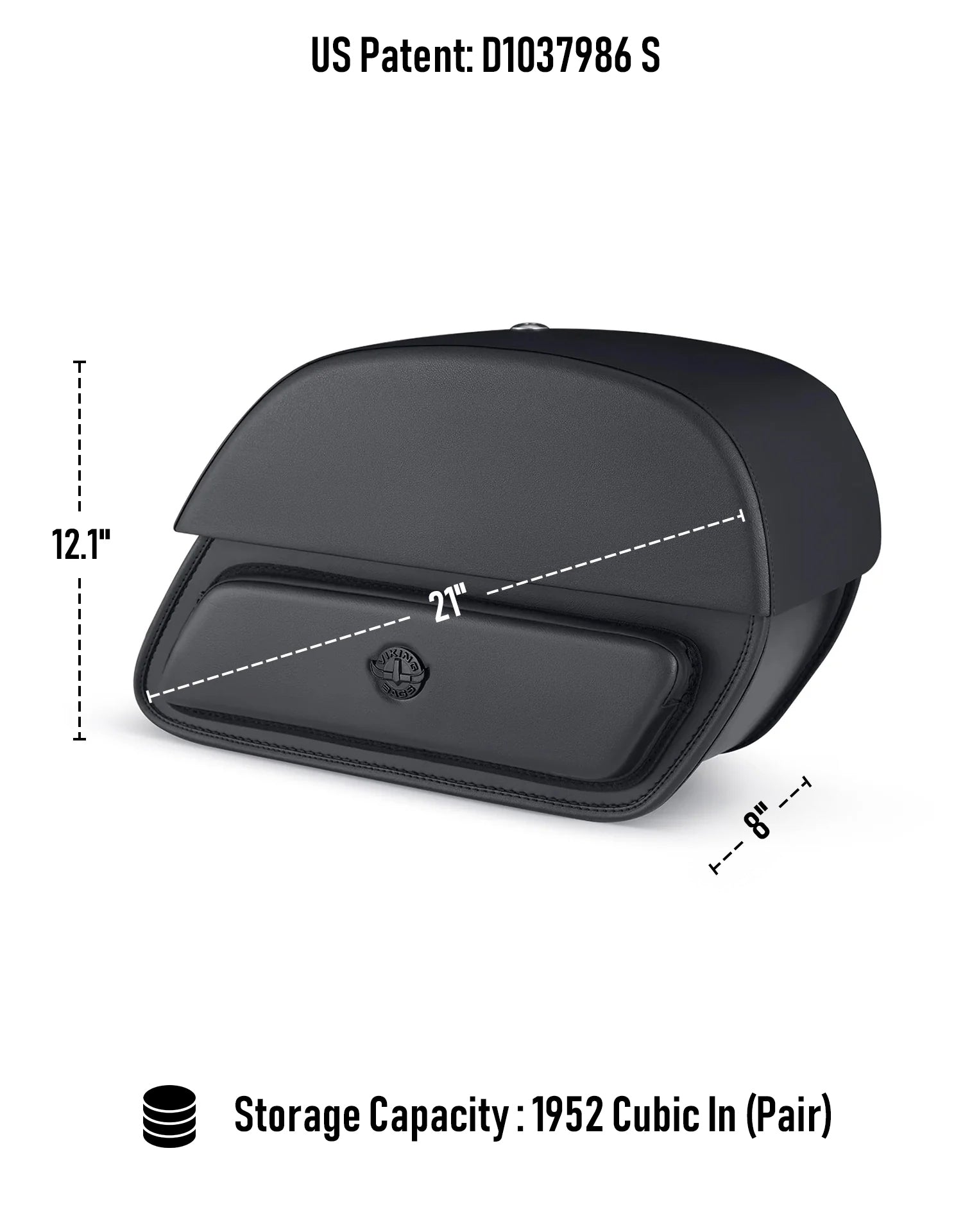 32L - Pantheon Large Shock-Cutout Indian Scout Bobber Twenty Motorcycle Saddlebags Storage Capacity