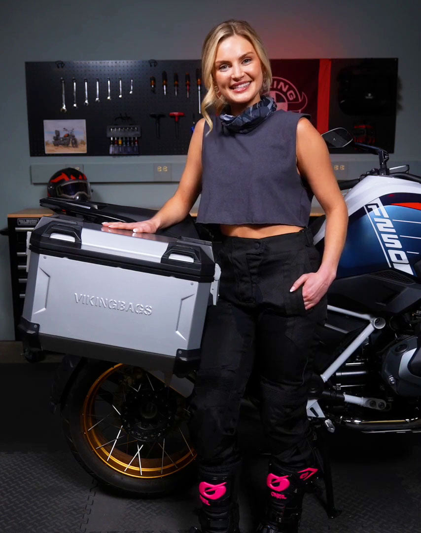 45L - Apex XL Honda CRF1000L Africa Twin/Adv Sports Aluminum Side Cases Silver Video