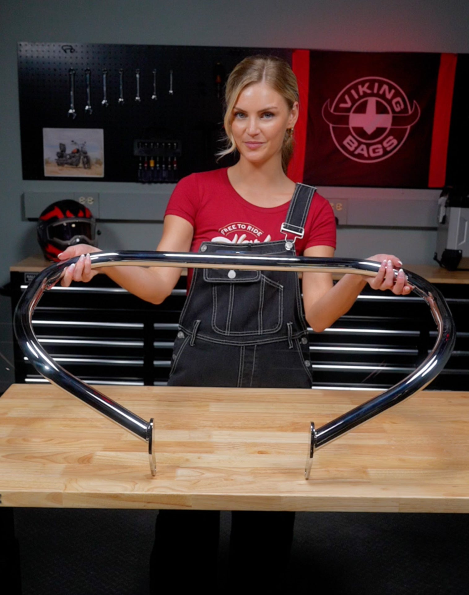 Viking Renegade Crash Bar/ Engine Guard For Harley Softail Cross Bones FLSTSB Chrome Video