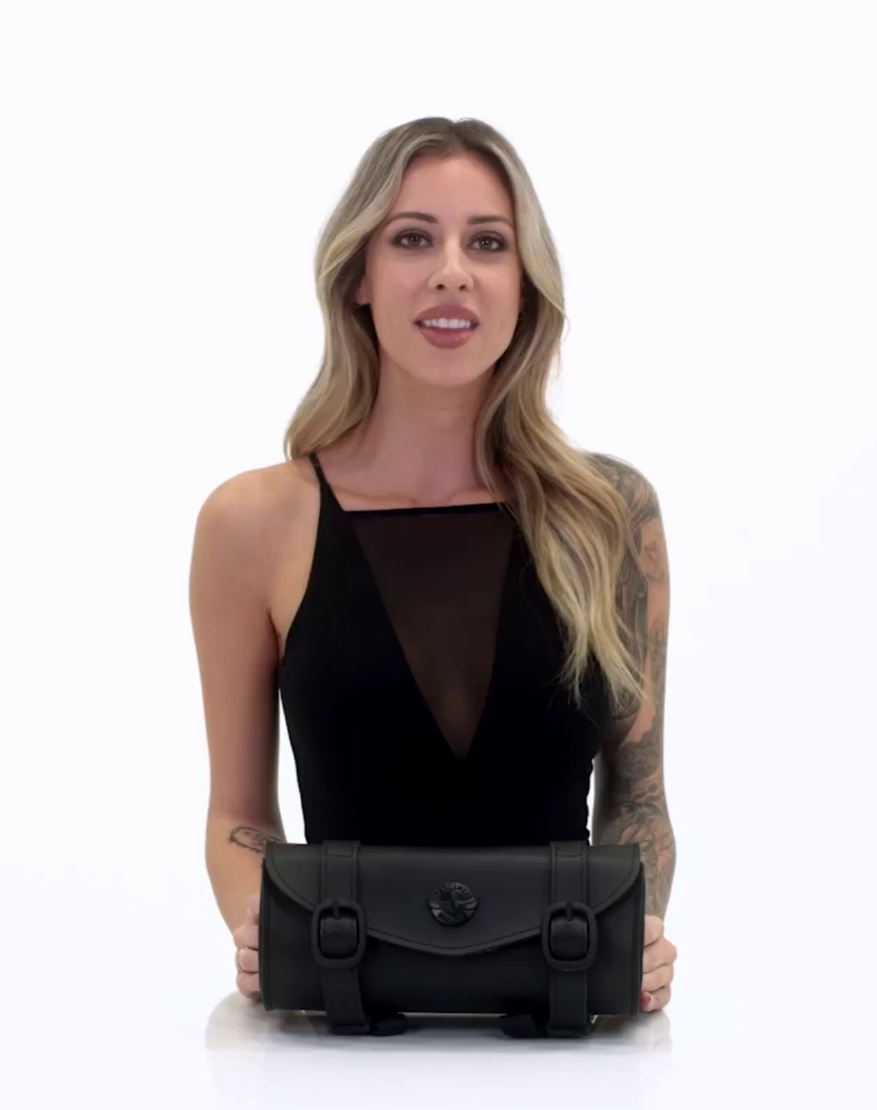 4L - Dark Age Plain Leather Motorcycle Tool Bag Video