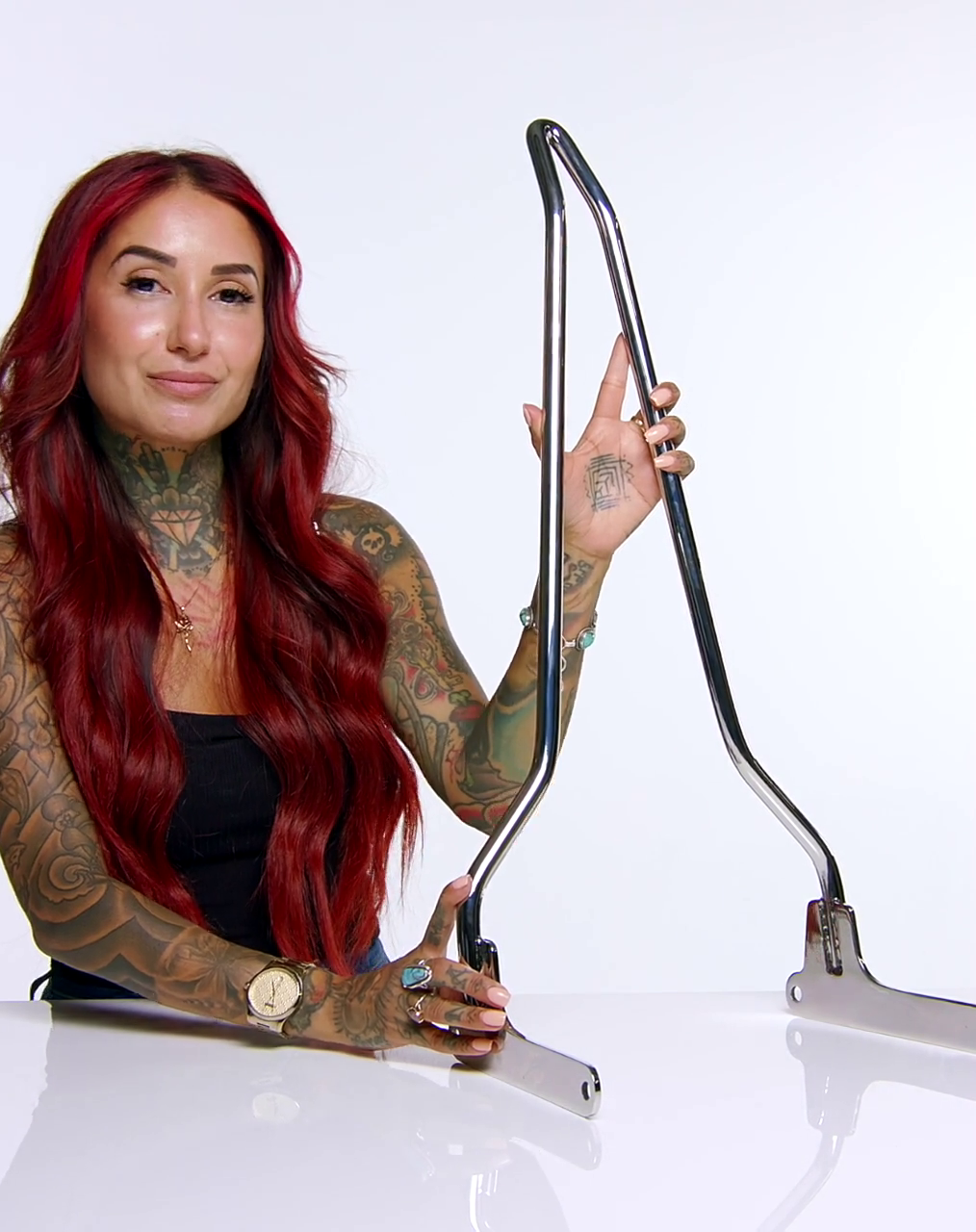 Iron Born Blade 25" Sissy Bar for Harley Softail Low Rider Chrome Video