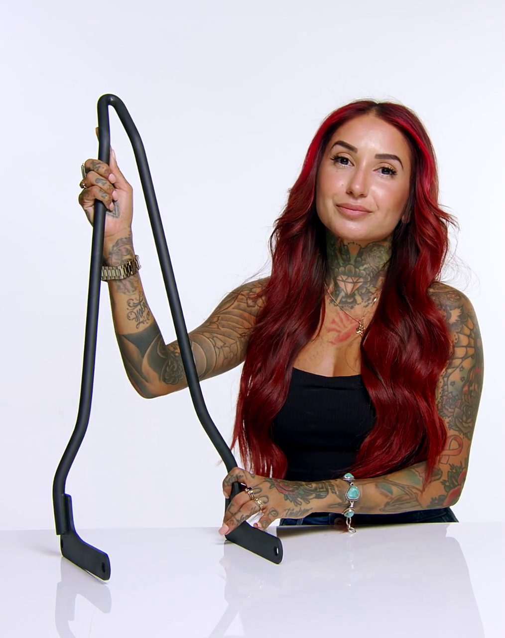 Iron Born Blade 25" Sissy Bar for Harley Softail Low Rider Matte Black Video