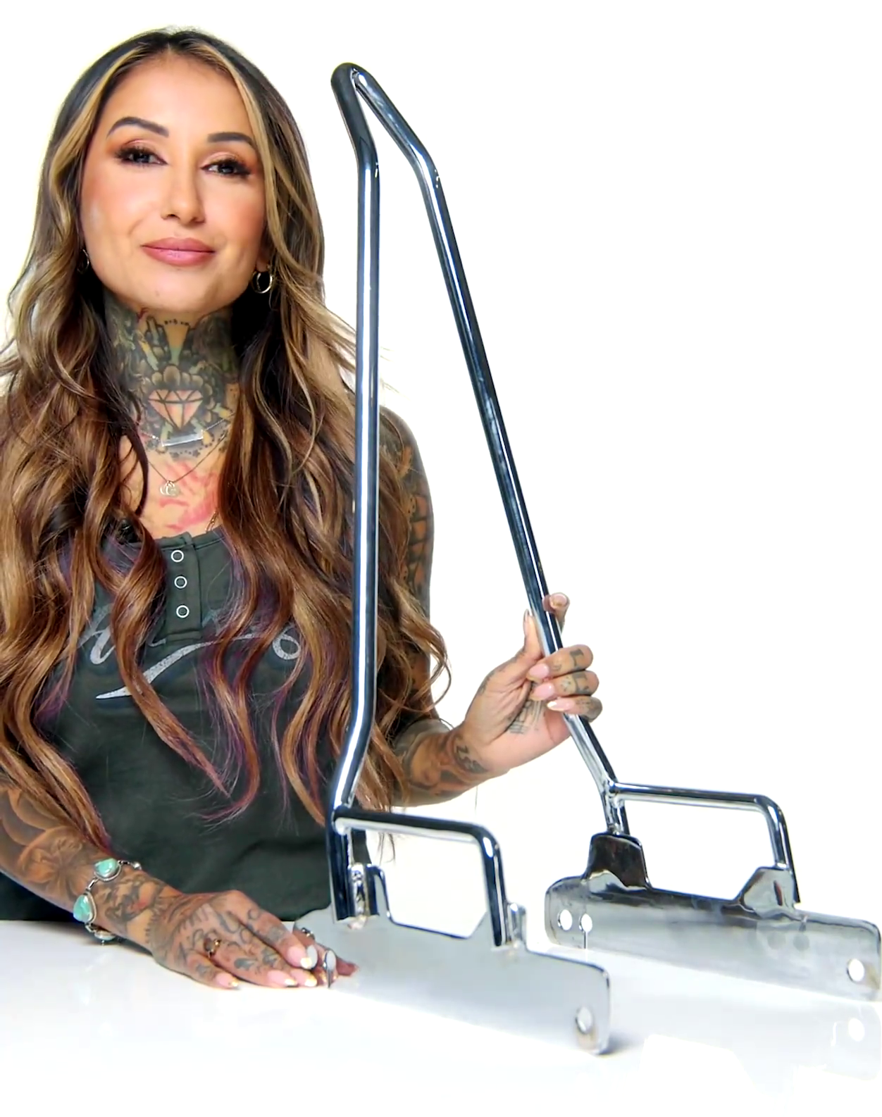 Iron Born Blade 25" Sissy Bar for Harley Dyna Low Rider FXDL Chrome Video