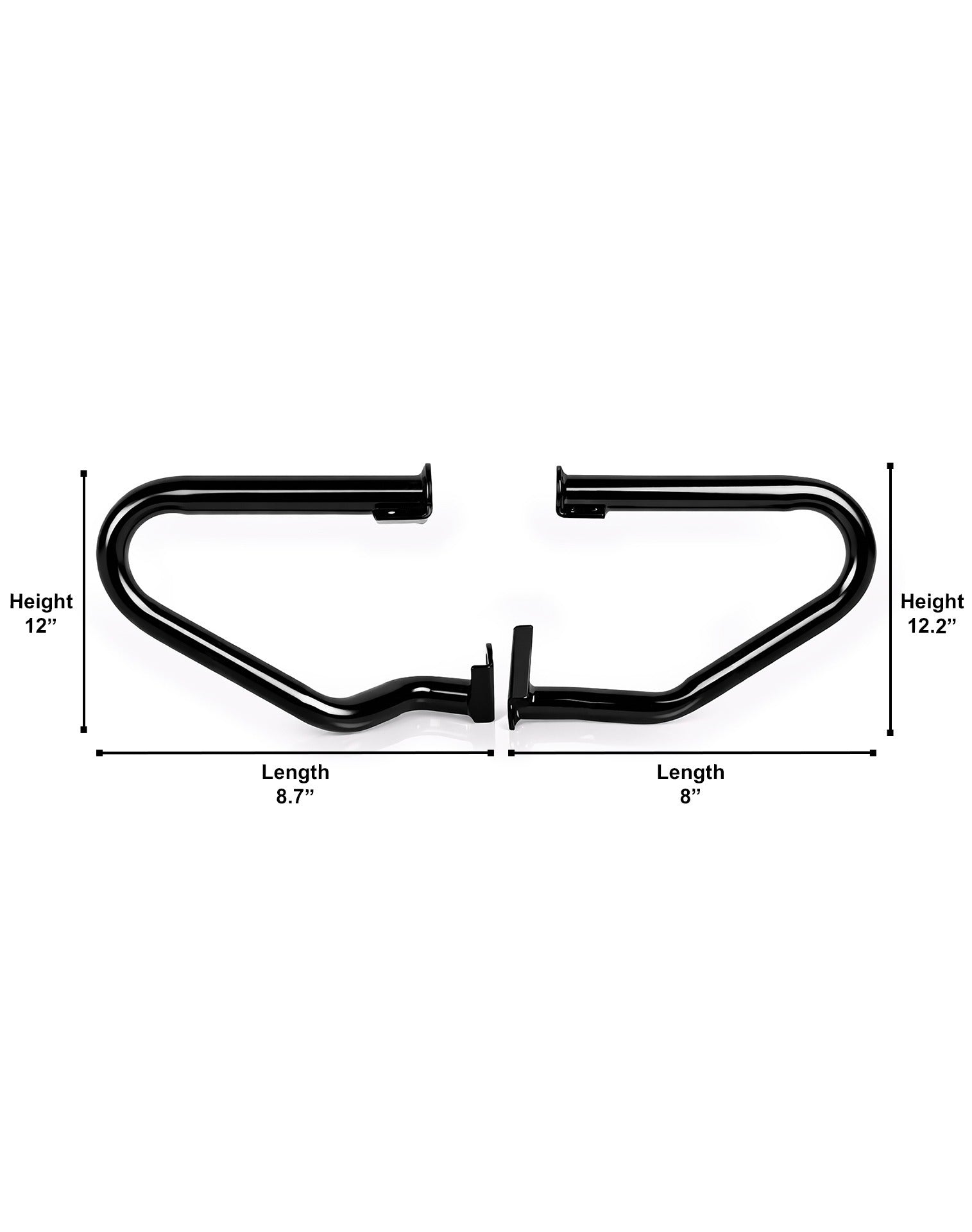 Viking Rampage Honda Rebel 1100 CMX1100 Crash Bar/ Engine Guard Gloss Black Dimensions