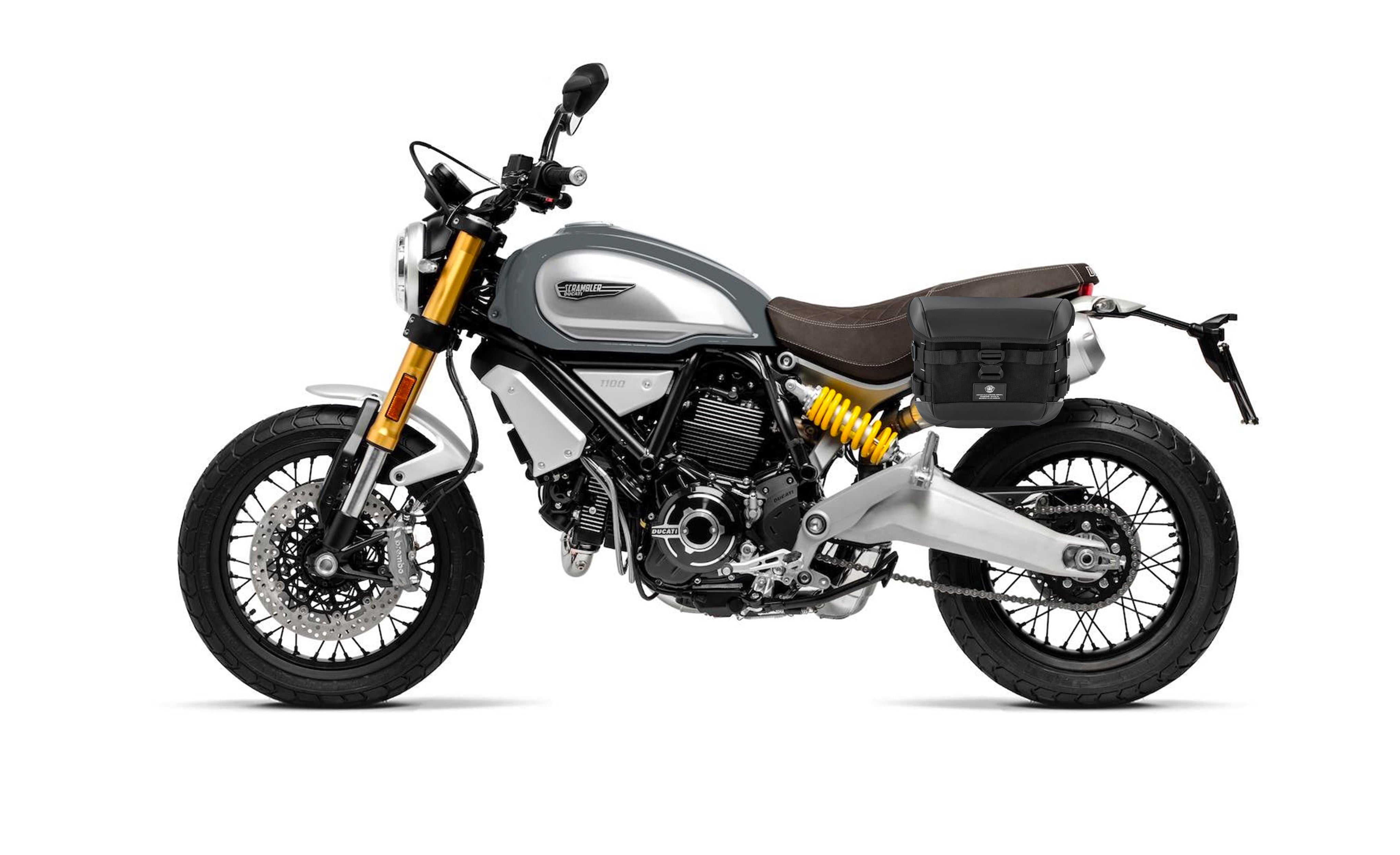 10L - Incognito Quick Mount Small Ducati Scrambler 1100/Special/Sport (2017+) Solo Saddlebag (Left Only) Bag on Bike @expand