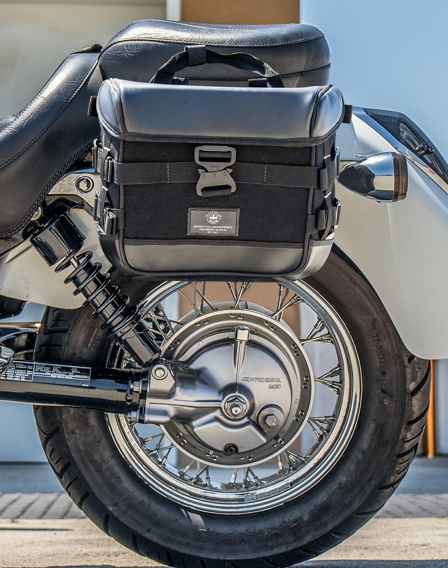 10L - Incognito Quick Mount Small Honda Shadow 750 Aero Solo Saddlebag (Left Only) Lifestyle