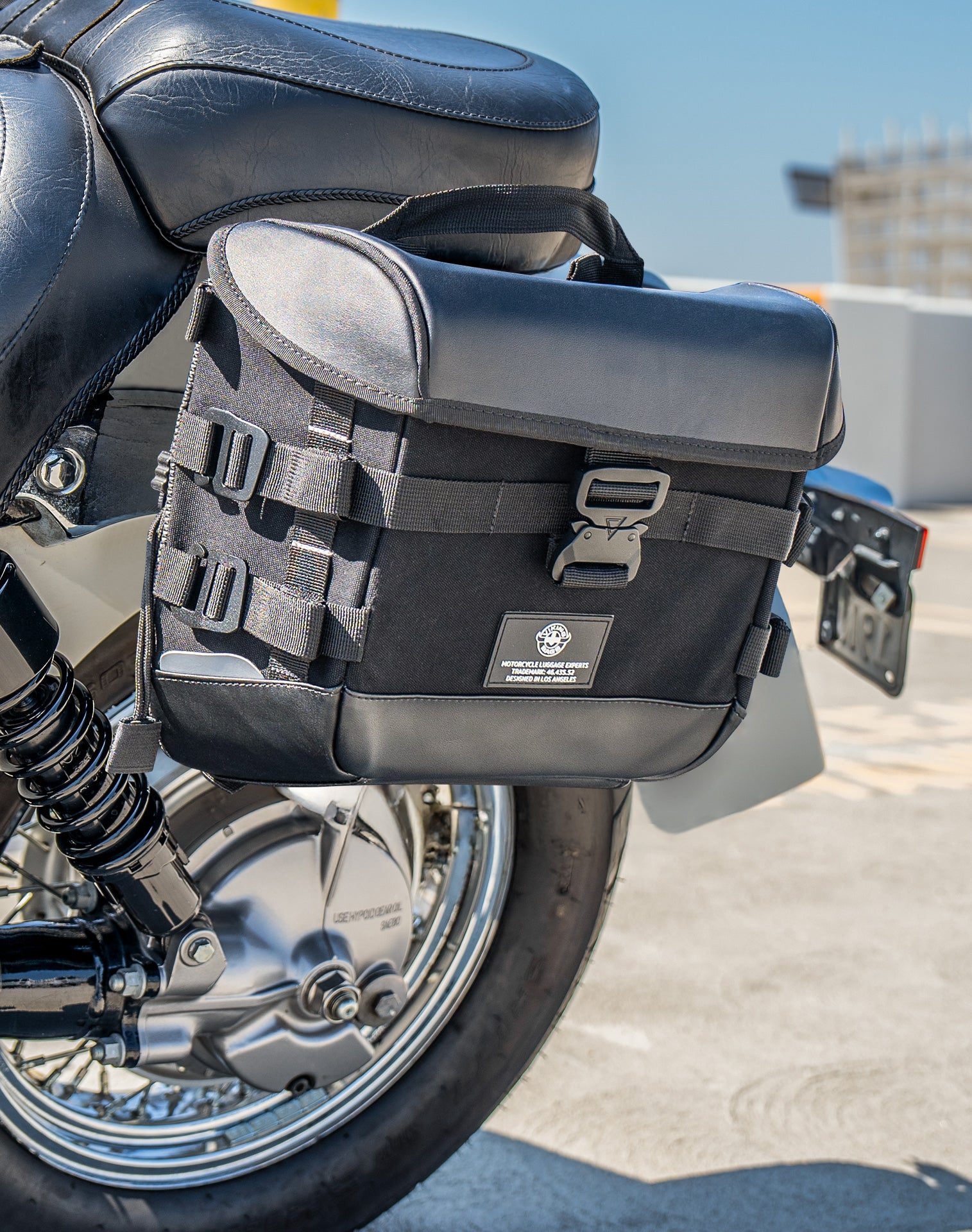 10L - Incognito Quick Mount Small Honda Shadow 750 Aero Solo Saddlebag (Left Only) Lifestyle
