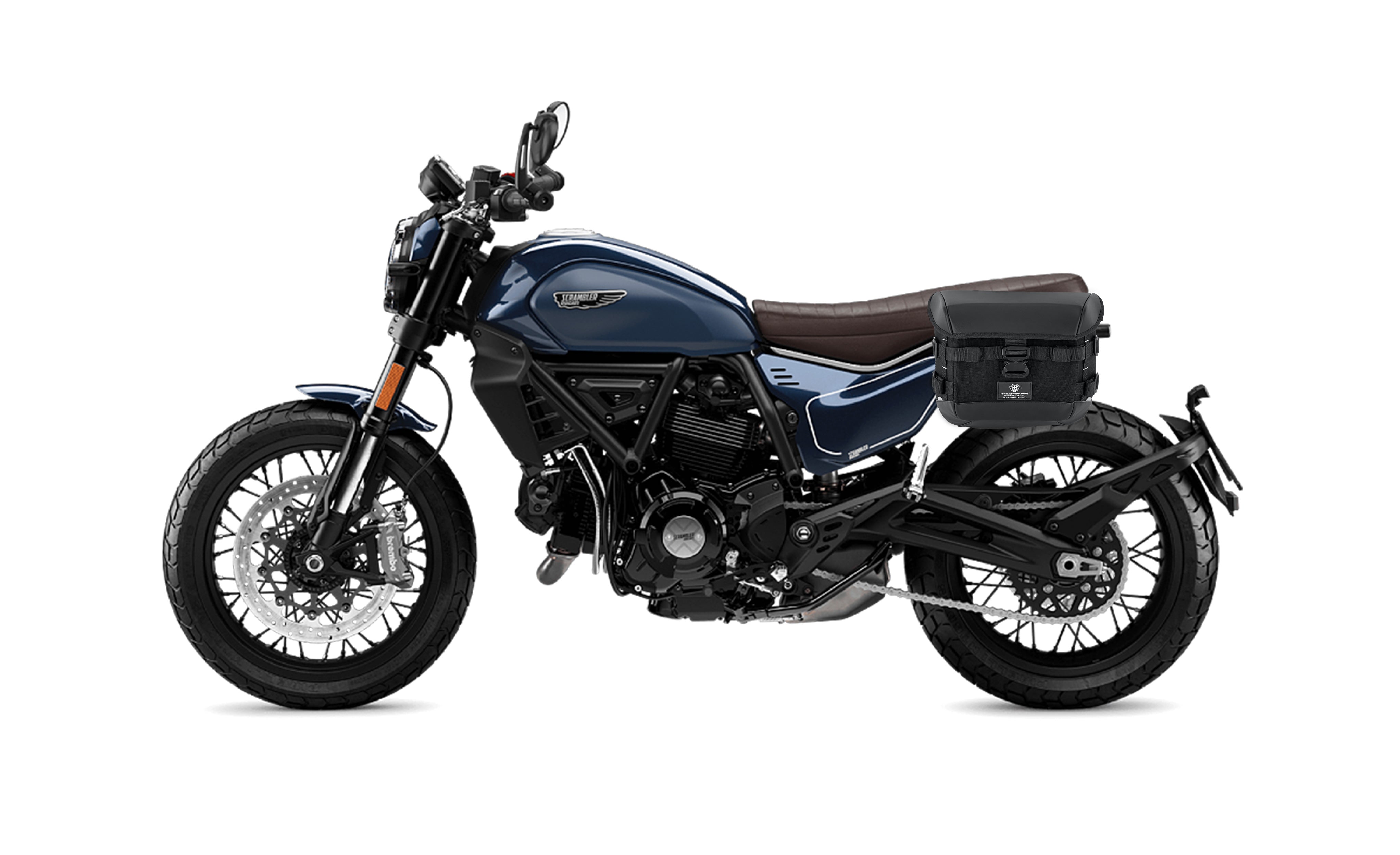 10L - Incognito Quick Mount Small Ducati Scrambler (2023+) Solo Saddlebag (Left Only) Bag on Bike @expand
