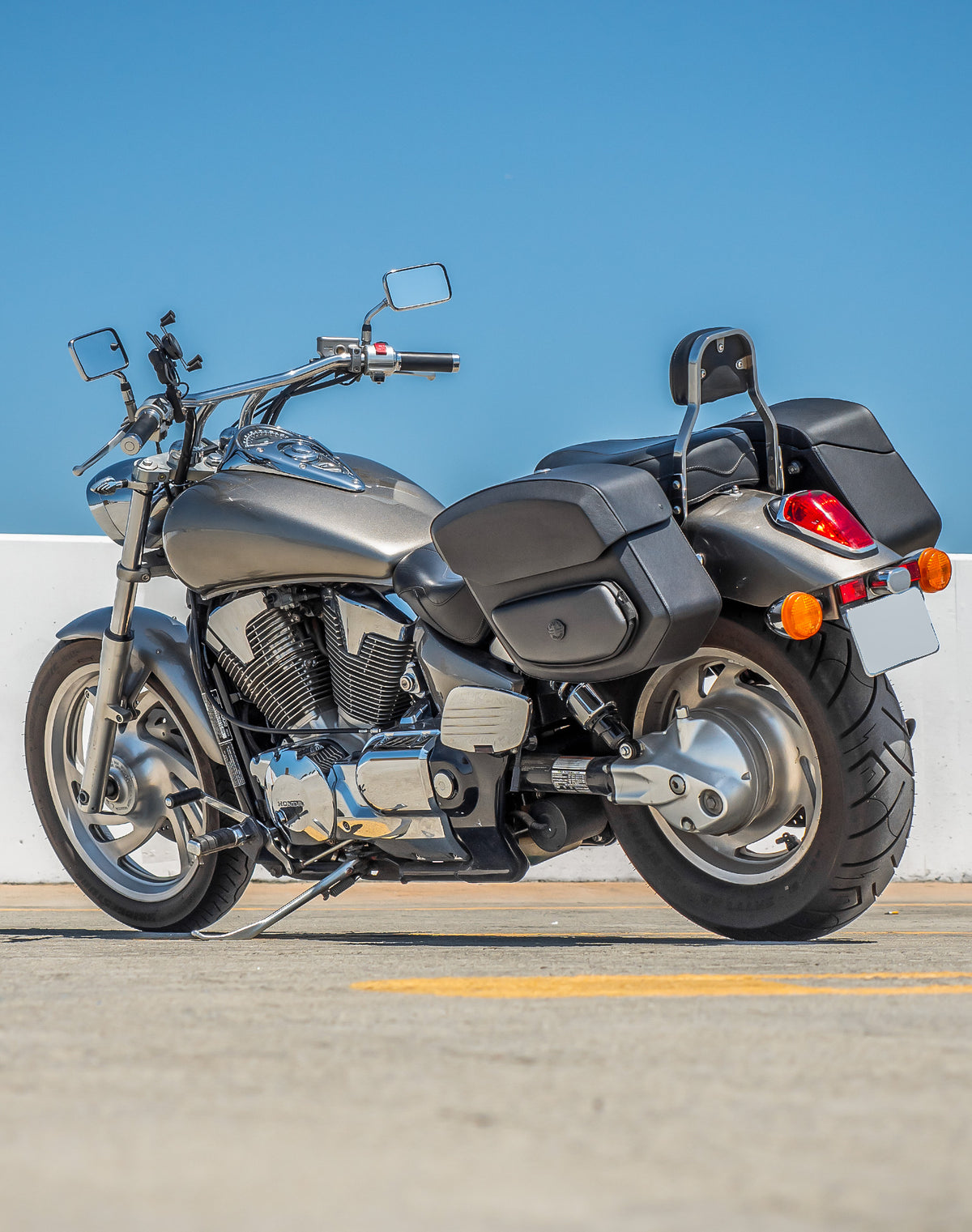 12L - Stormclad Quick Mount Honda VTX 1300 C Leather Saddlebags (Left Only)