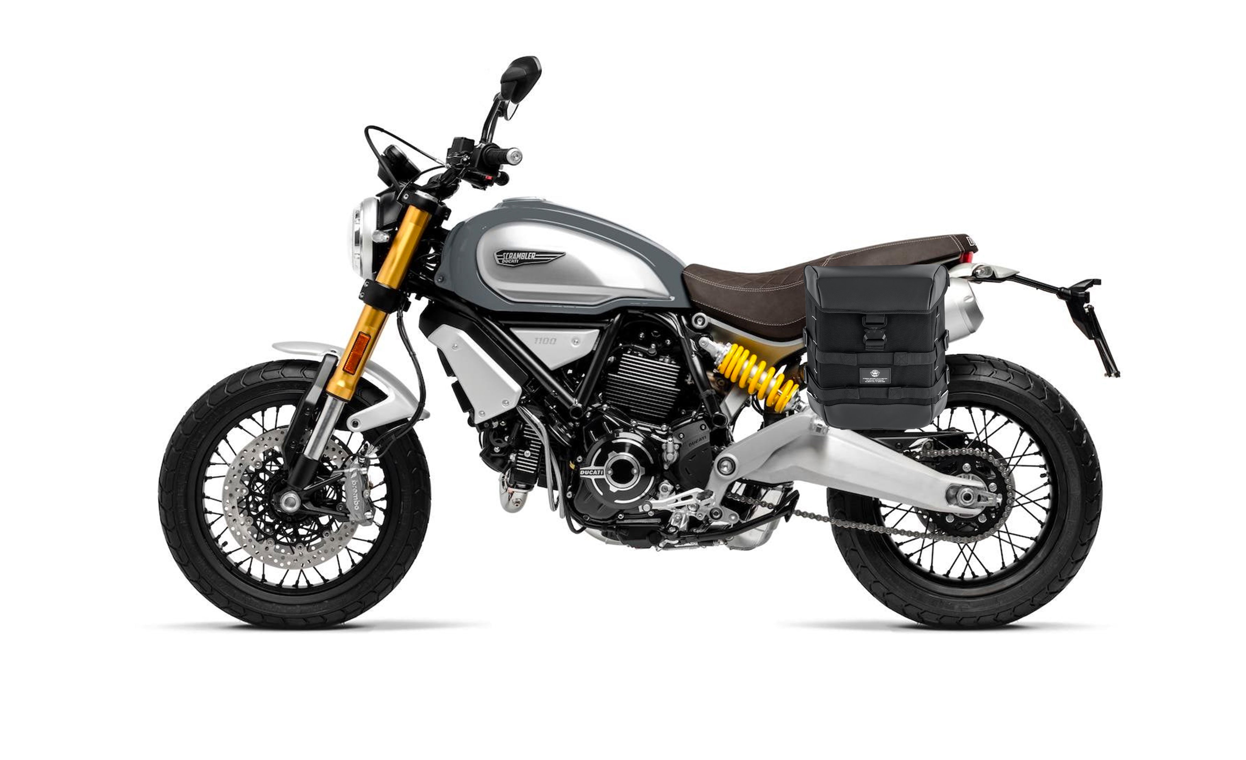 15L - Incognito Quick Mount Medium Ducati Scrambler 1100/Special/Sport (2017+) Solo Saddlebag (Left Only) Bag on Bike @expand