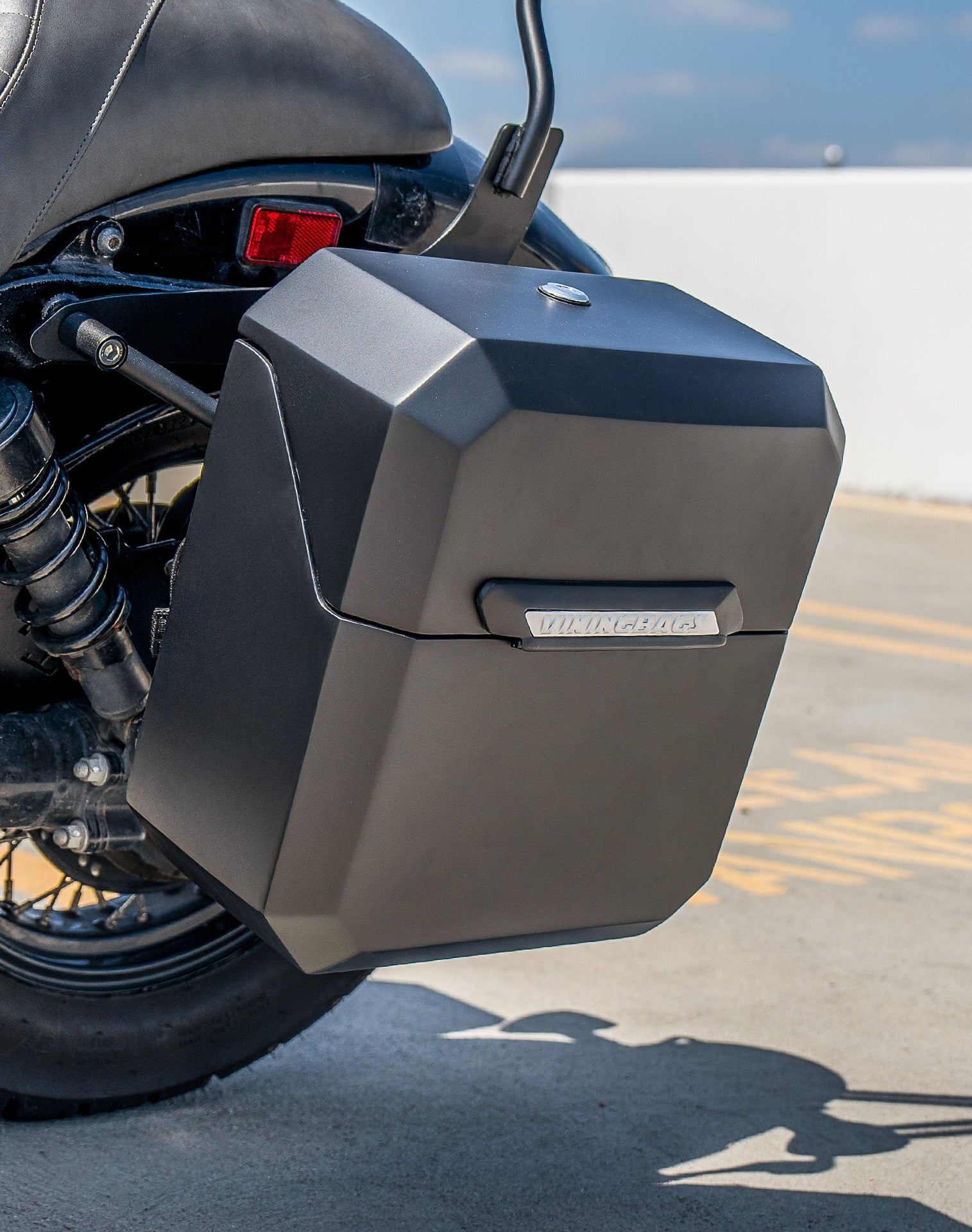 15L - Outlaw Quick Mount Honda 750 Shadow Phantom Matte Hard Solo Saddlebag (Left Only) v3