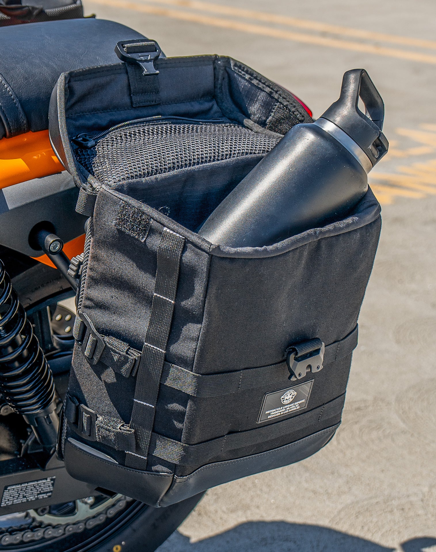 15L - Incognito Quick Mount Medium Kawasaki Eliminator 450 Solo Saddlebag (Left Only) v4