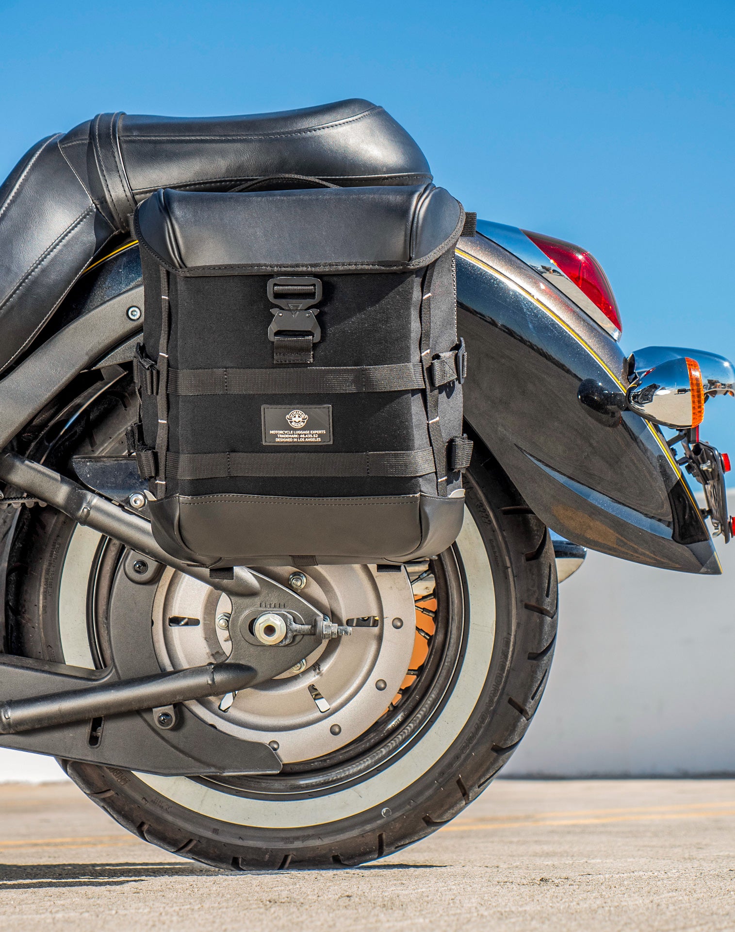 15L - Incognito Quick-Mount Medium Kawasaki Vulcan 900 Classic VN900 Solo Saddlebag (Left Only) v2