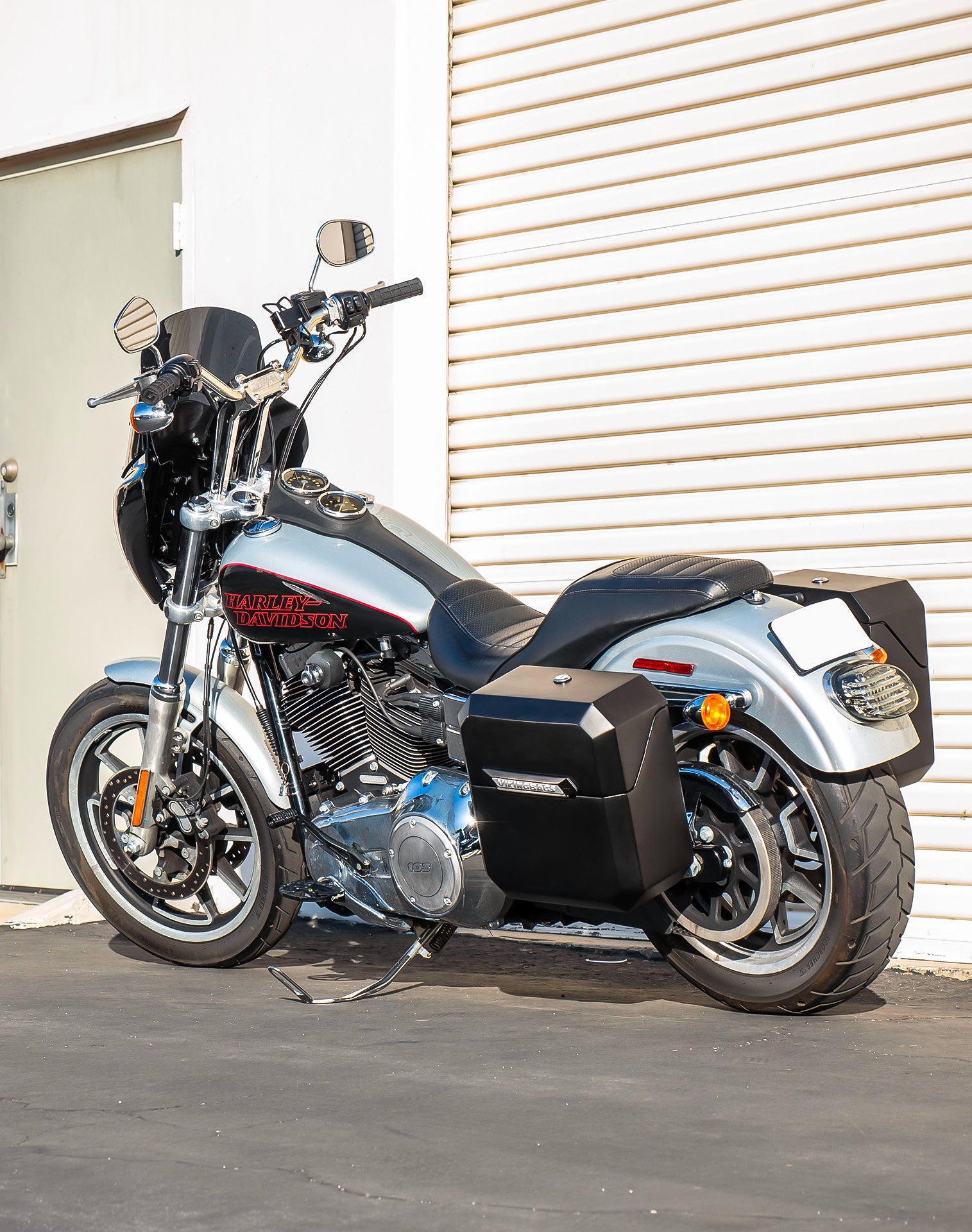 15L - Outlaw Quick Mount Harley Dyna Low Rider FXDL Matte Hard Solo Saddlebag (Left Only) v1