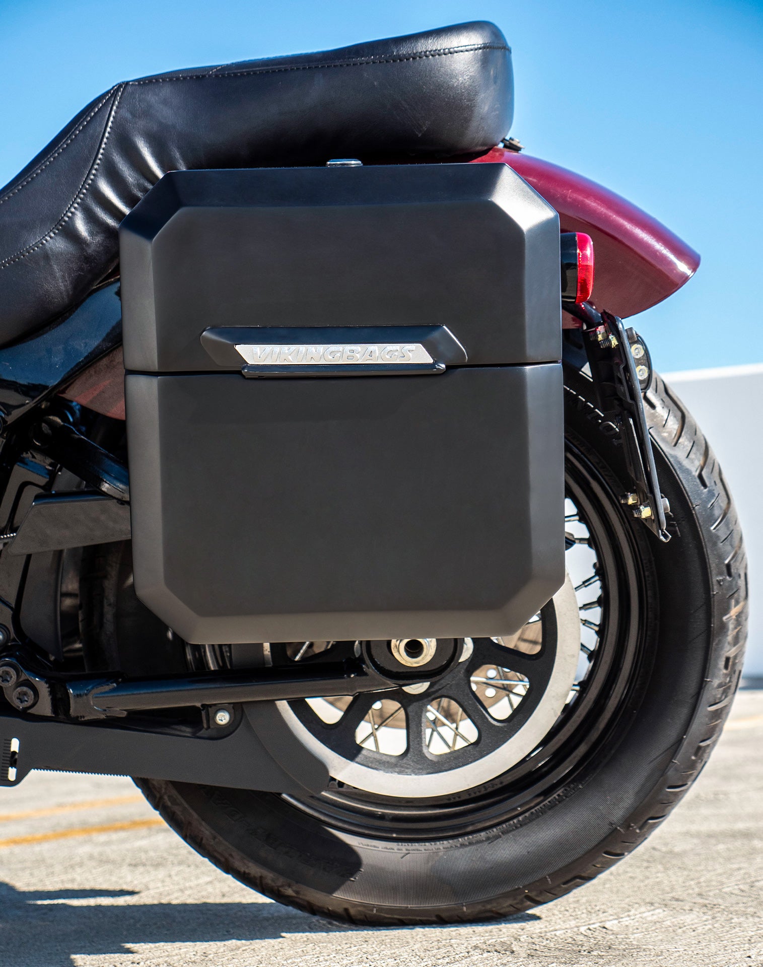 15L - Outlaw Quick Mount Harley Softail Standard FXST Matte Hard Solo Saddlebag (Left Only) v2