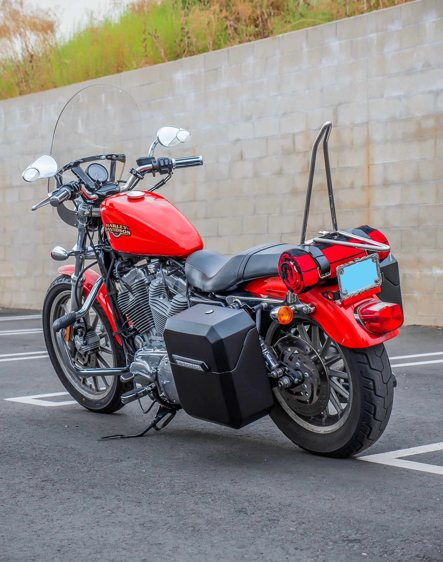 15L - Outlaw Quick Mount Harley Sportster 1200 Low XL1200L Matte Hard Solo Saddlebag (Left Only) v1
