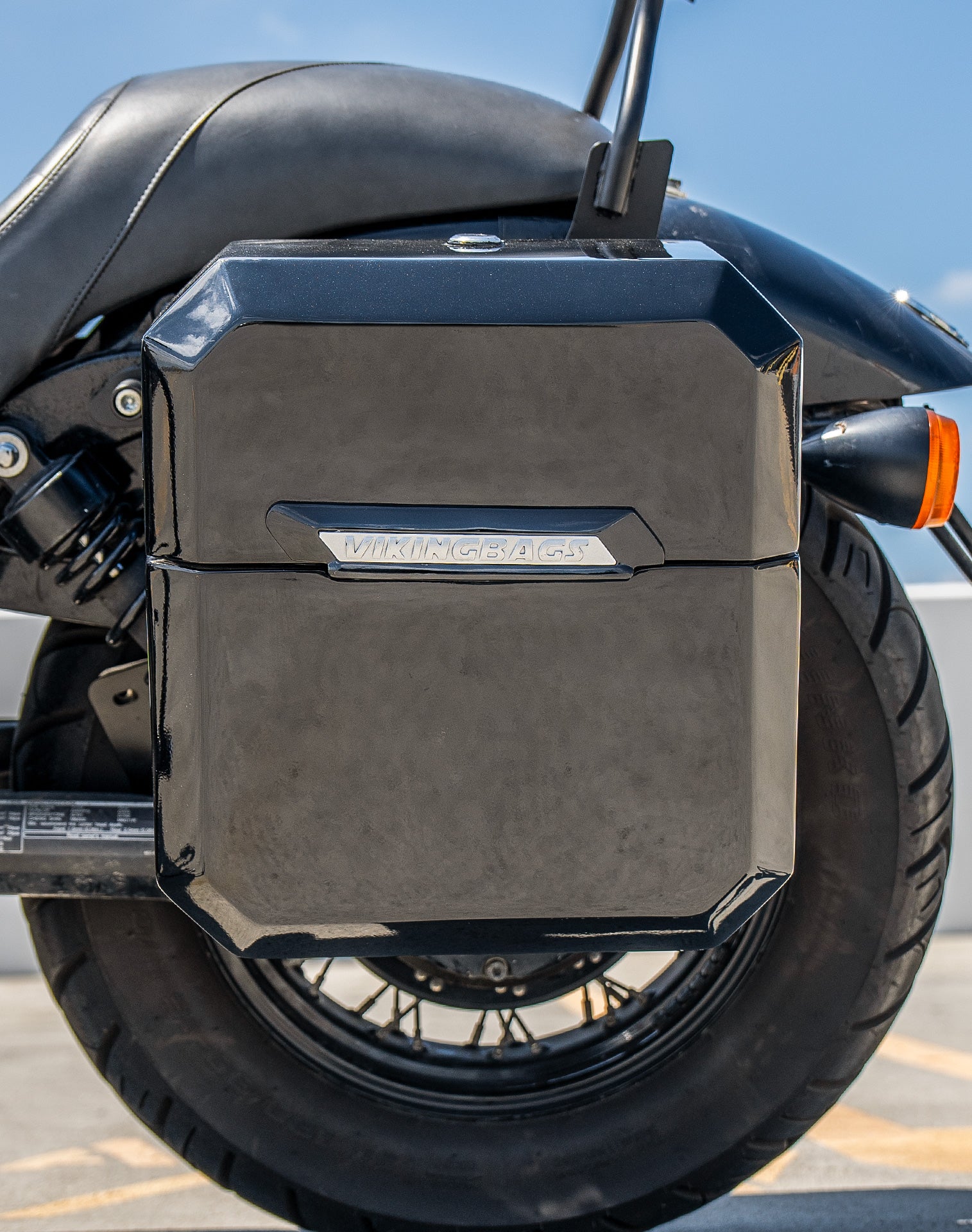 15L - Outlaw Quick Mount Medium Honda 750 Shadow Phantom Painted Hard Solo Saddlebag (Left Only) v2