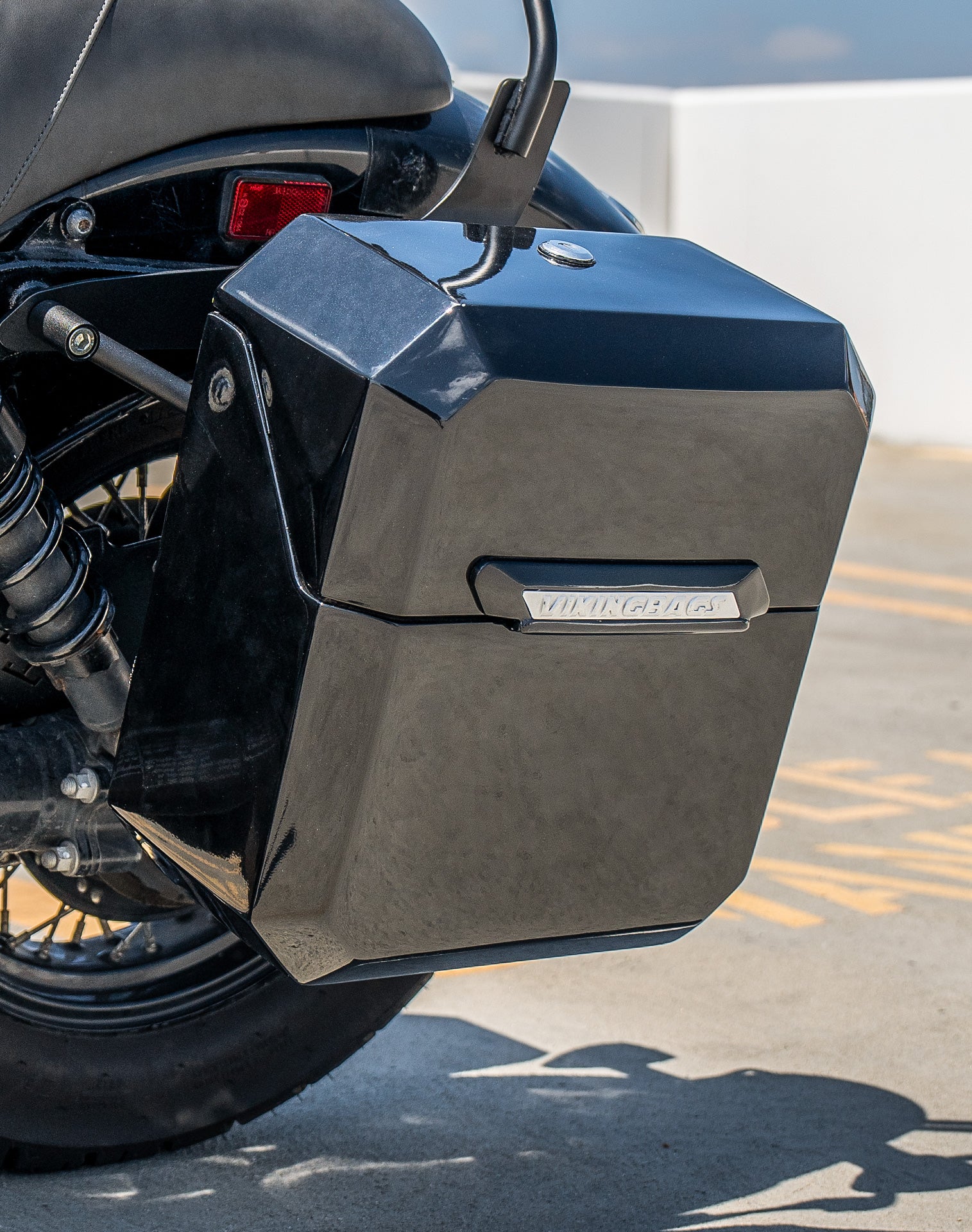 15L - Outlaw Quick Mount Medium Honda 750 Shadow Phantom Painted Hard Solo Saddlebag (Left Only) v3