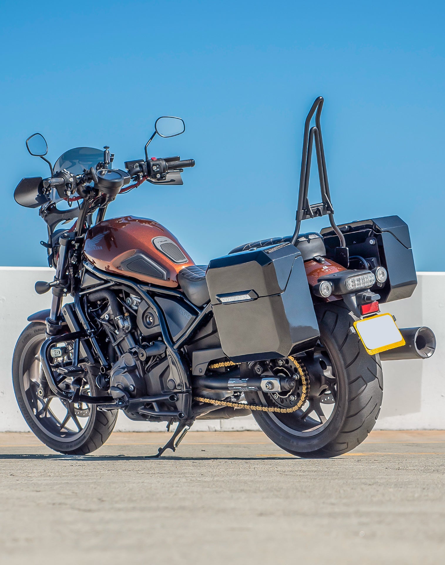 15L - Outlaw Quick Mount Medium Honda Rebel 1100 Painted Hard Solo Saddlebag (Left Only) v1