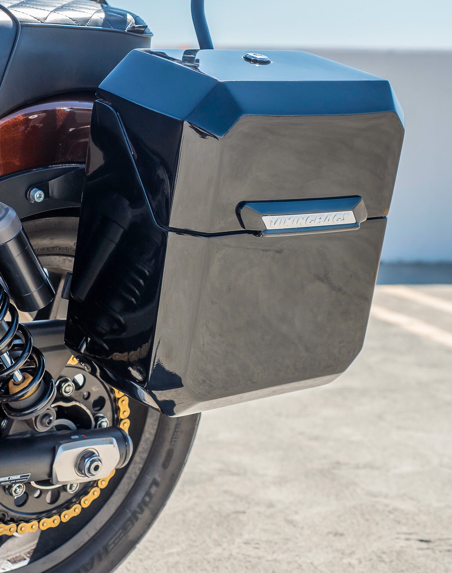 15L - Outlaw Quick Mount Medium Honda Rebel 1100 Painted Hard Solo Saddlebag (Left Only) v3