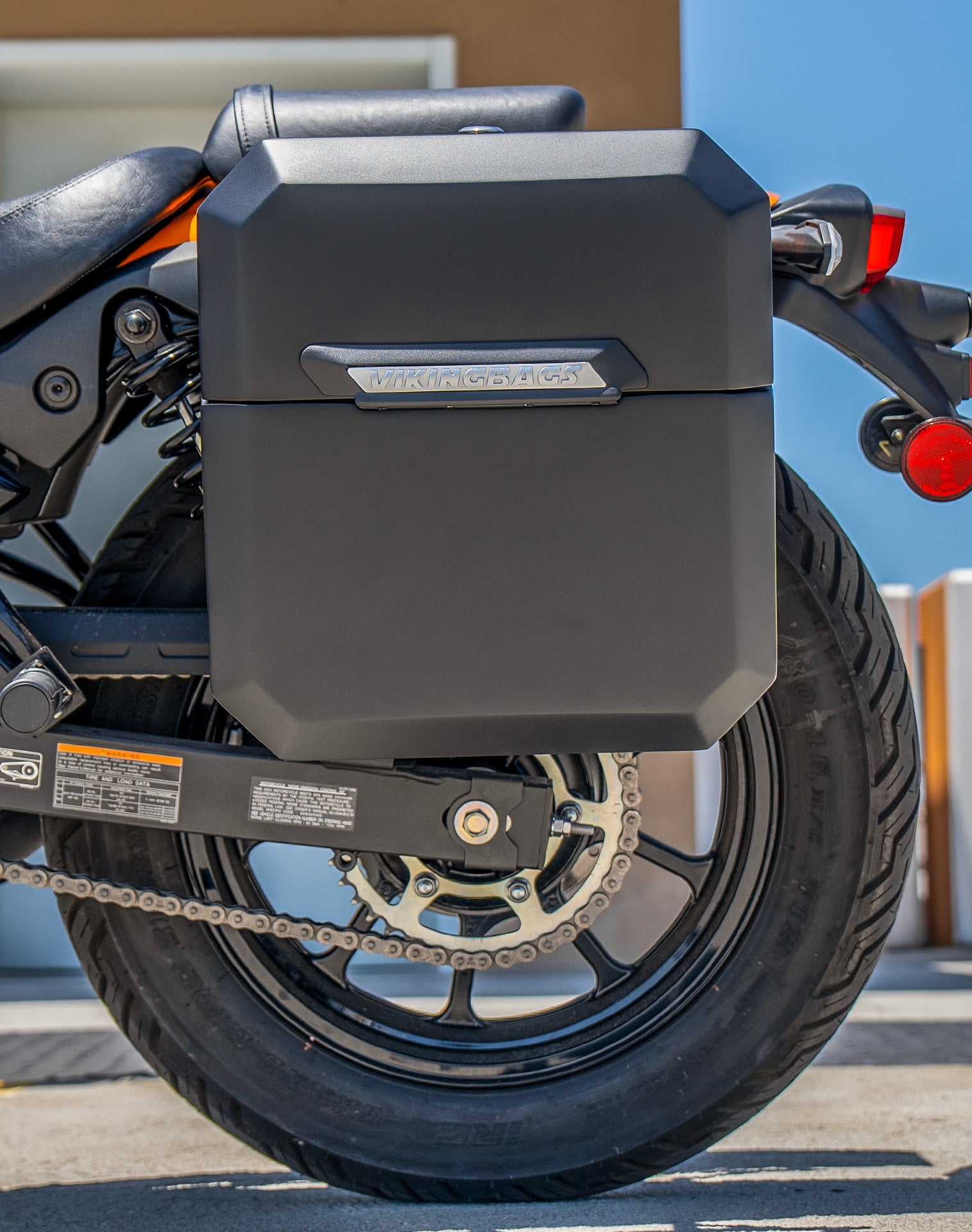 15L - Outlaw Quick Mount Medium Kawasaki Eliminator 450 Matte Hard Solo Saddlebag (Left Only) v3