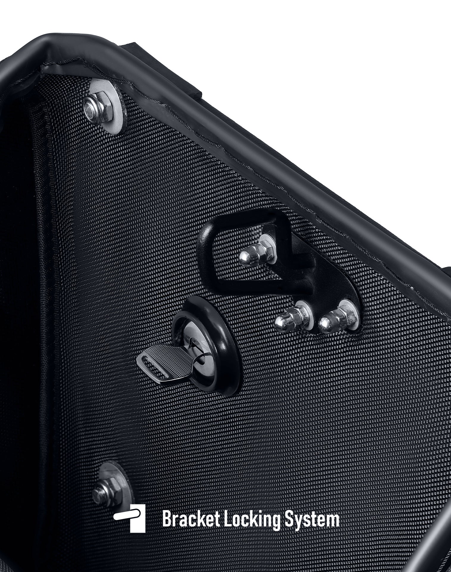 15L - Outlaw Quick Mount Medium Harley Dyna Low Rider FXDL Hard Solo Saddlebag (Left Only) Bracket Locking System