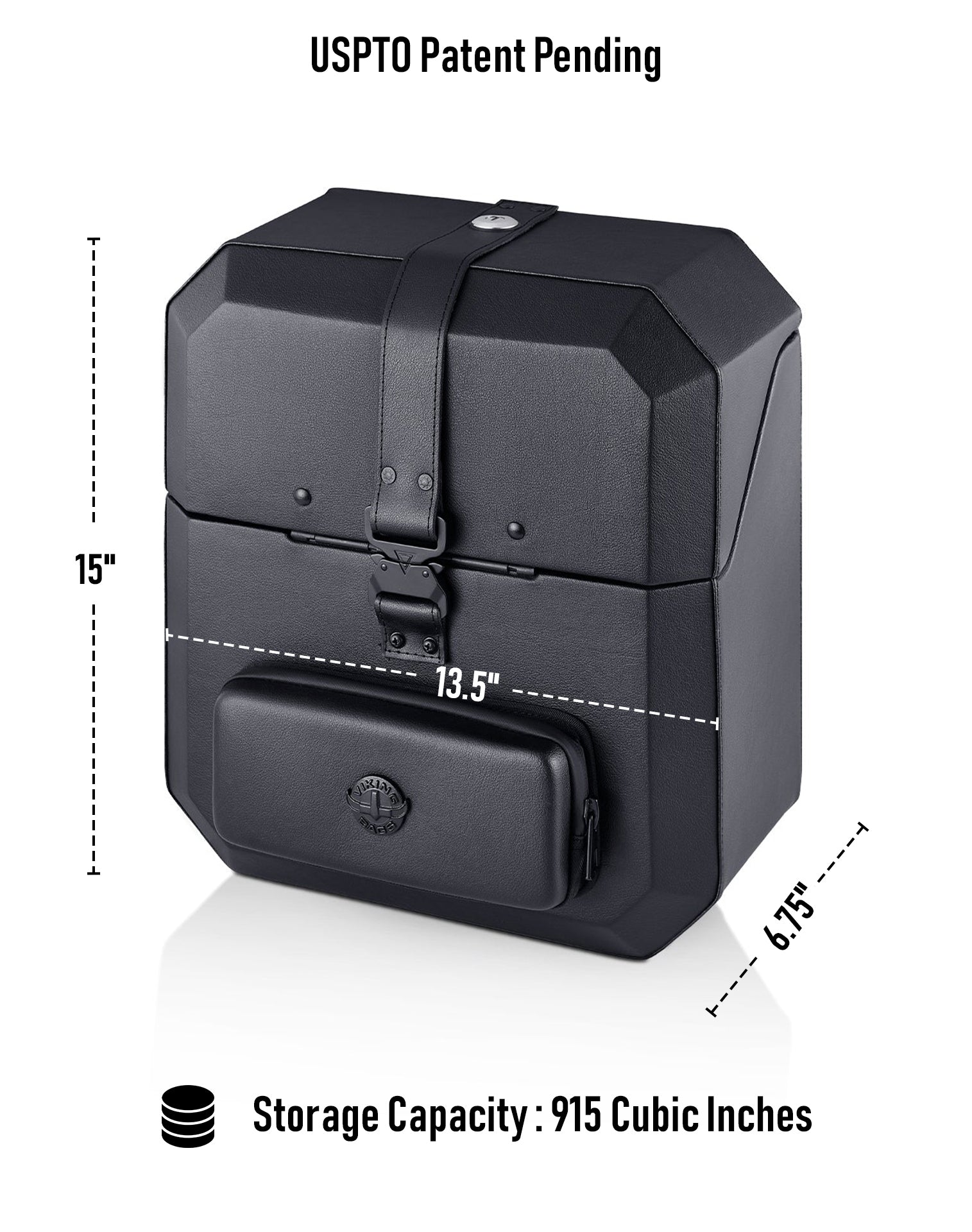 15L - Outlaw Quick Mount Medium Harley Softail Heritage FLHC/S Hard Solo Saddlebag (Left Only) Storage Capacity