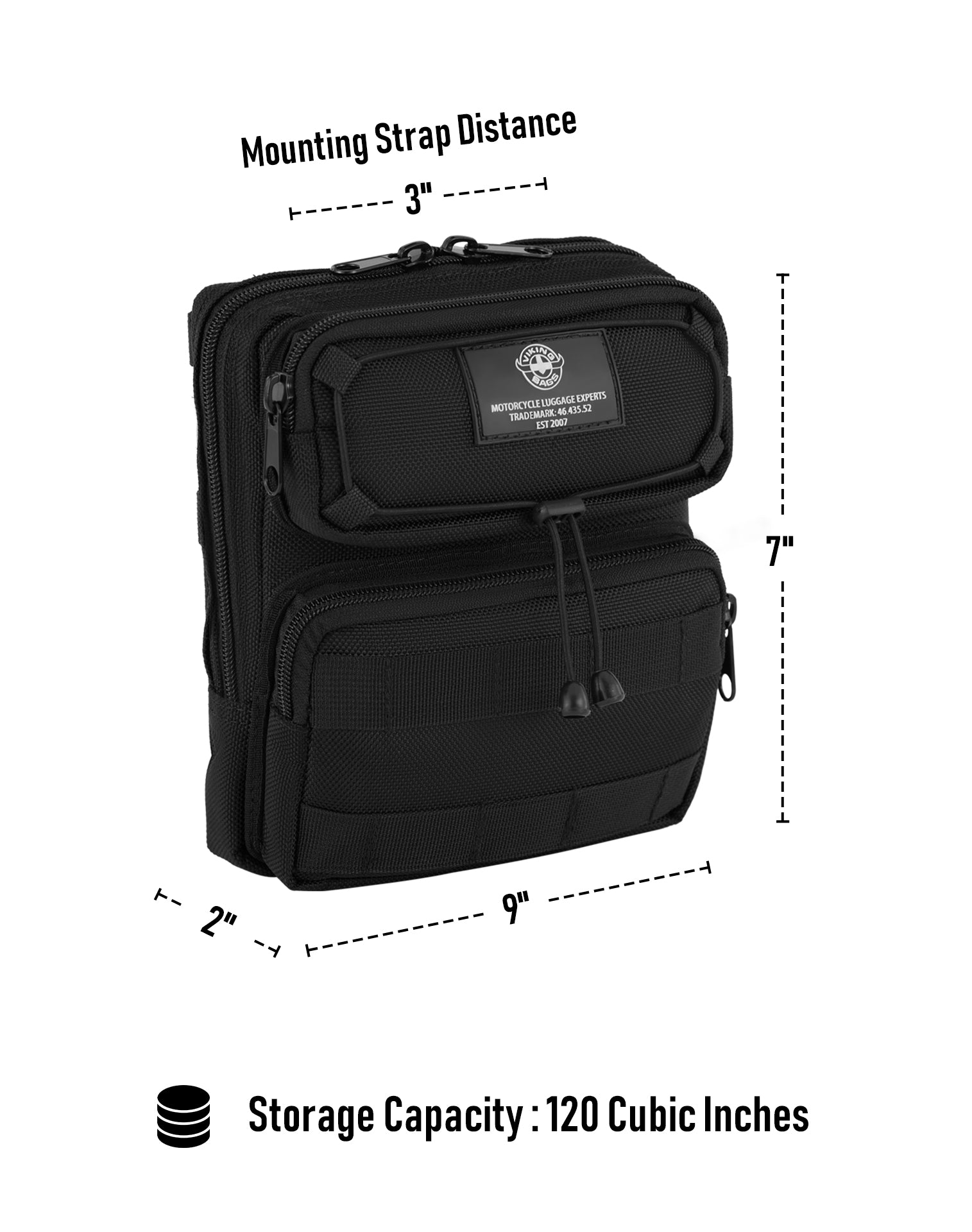 2L - Renegade Ducati Motorcycle Tool Bag Dimension Image